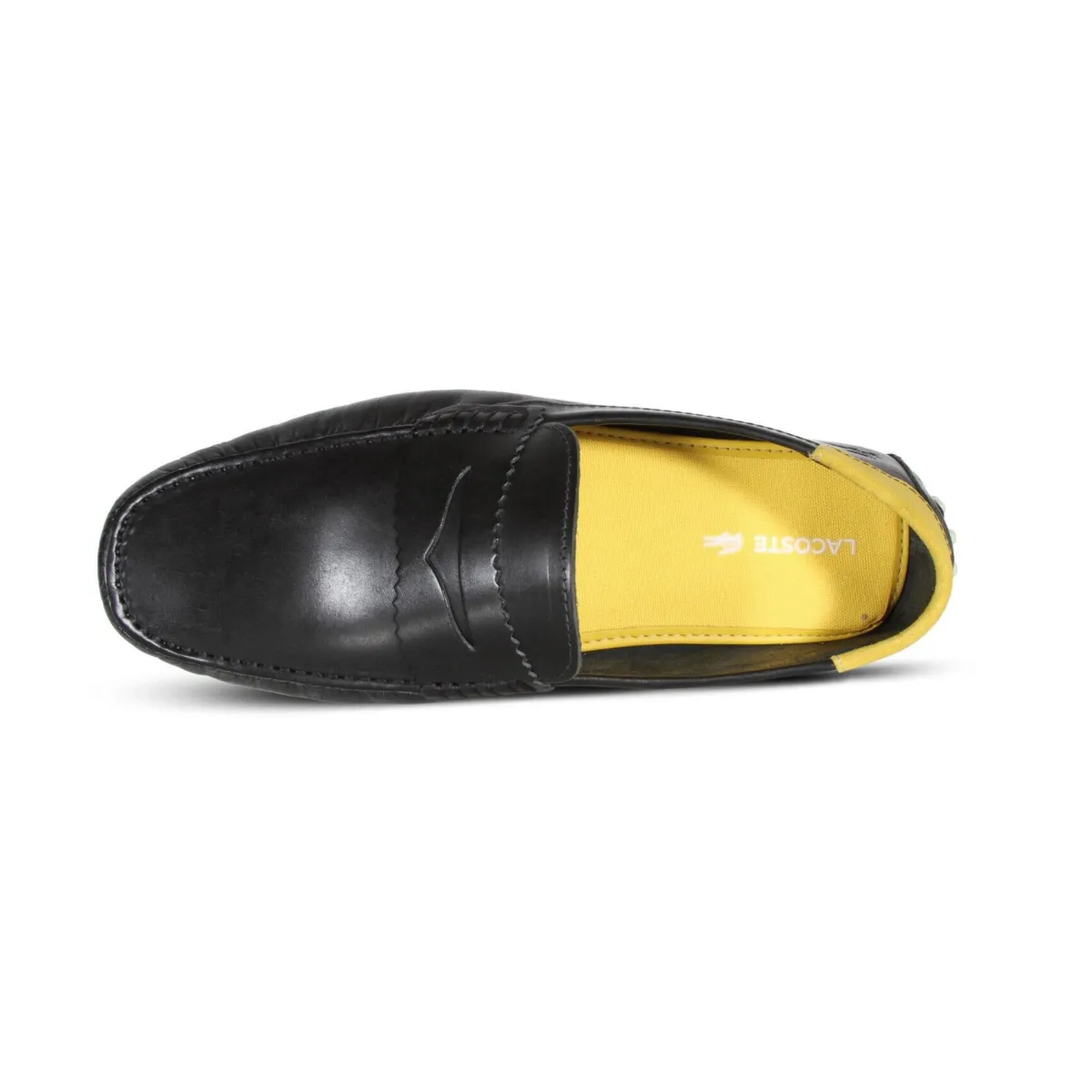 LACOSTE 7-45CMA0032454 CONCOURS 123 MN'S (Medium) Black/Off White Leather Lifestyle Loafers Torsion control