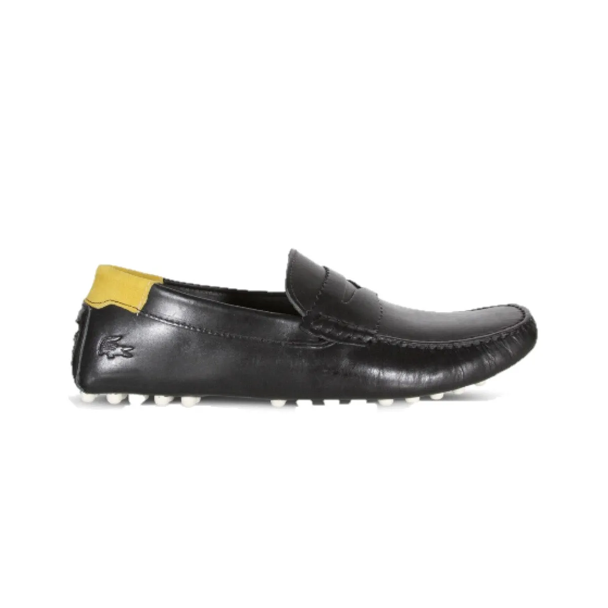 LACOSTE 7-45CMA0032454 CONCOURS 123 MN'S (Medium) Black/Off White Leather Lifestyle Loafers Trail Strong