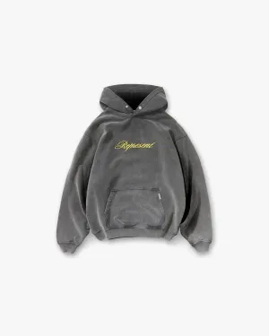 product fluffy softness Script Logo Hoodie - Vintage Grey