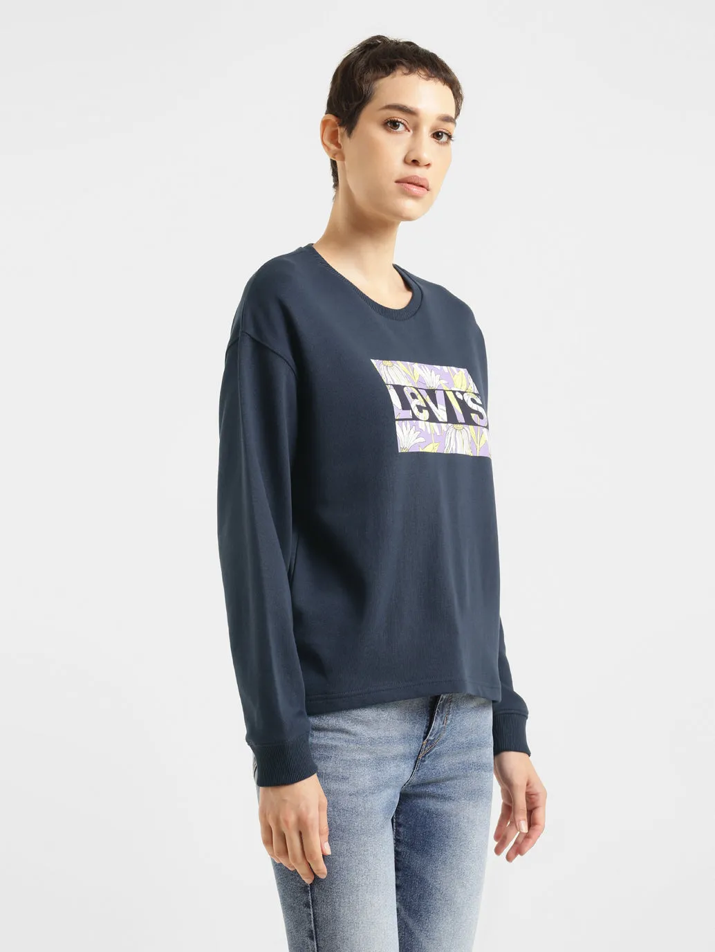 consumer preference Women's Brand Logo Crew Neck Sweatshirt