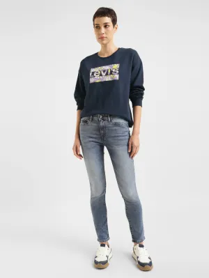 product polka dot playfulness Women's Brand Logo Crew Neck Sweatshirt