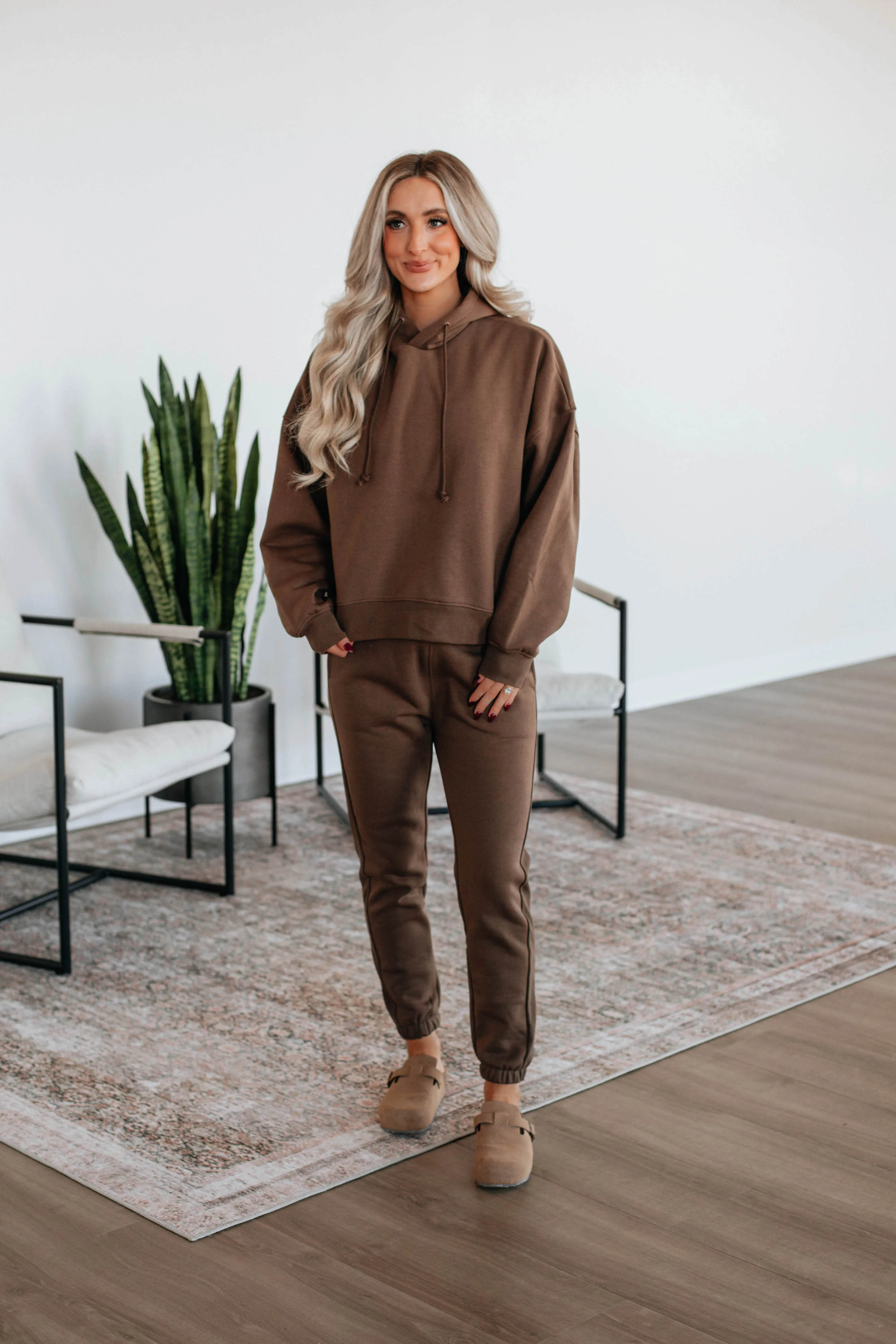 Festival wear Reyes Lounge Hoodie - Chocolate