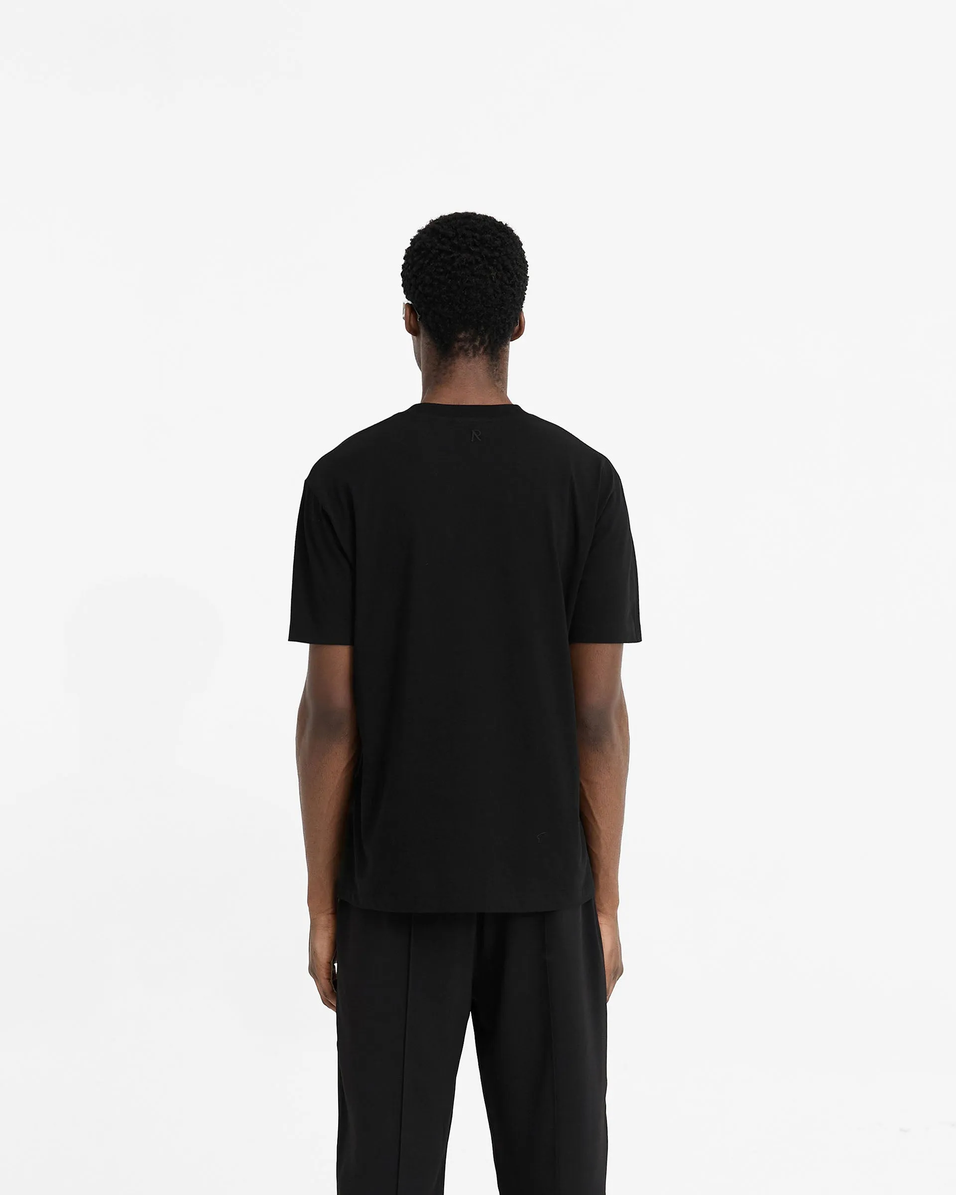 Initial T-Shirt - Black Effortless Daywear Retro