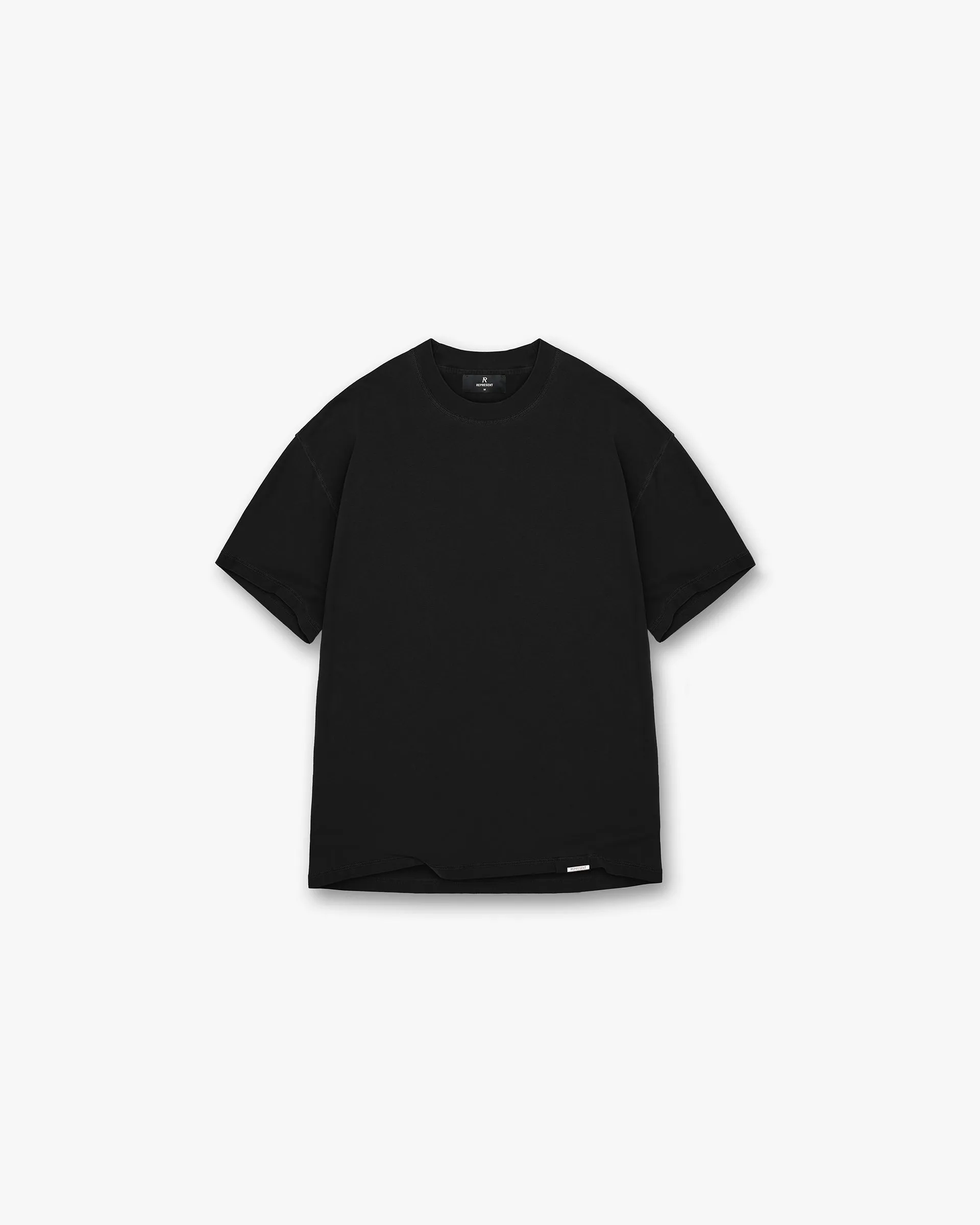 Initial T-Shirt - Black Casual Essentials Sleek Layer