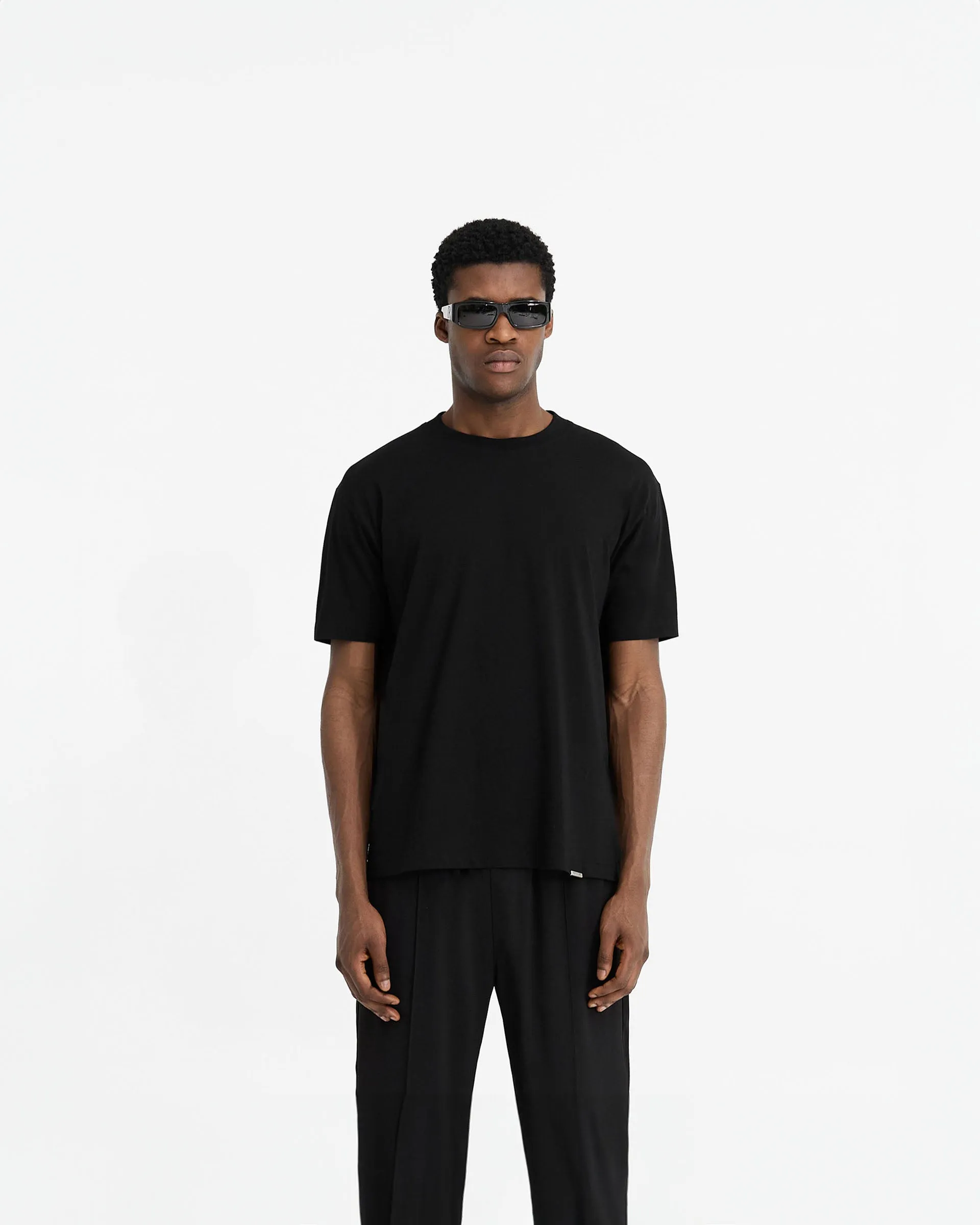 Initial T-Shirt - Black DoubleStitched Seams