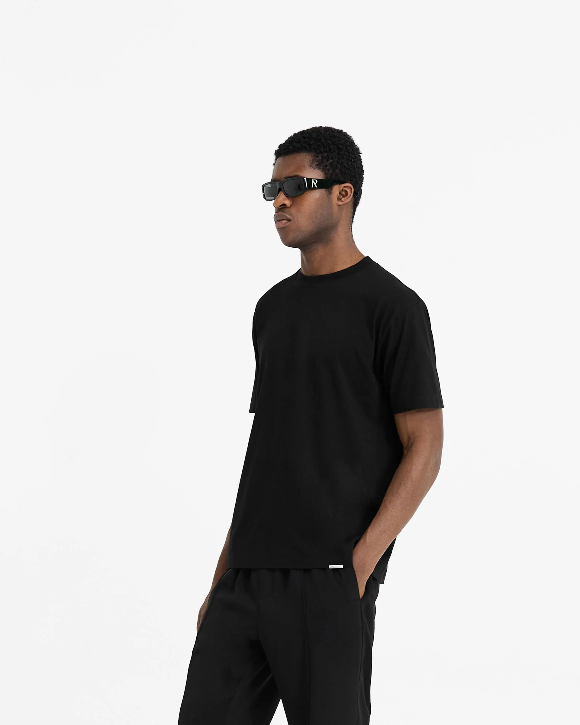 Initial T-Shirt - Black Basic Comfort Non Fading Material