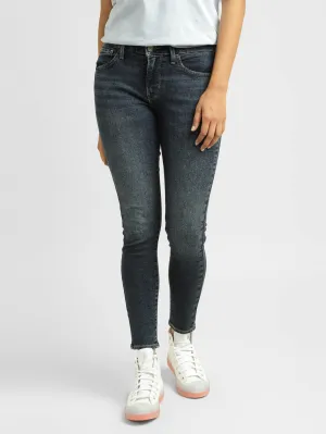 Women's 710 Blue Skinny Fit Mid Rise Jeans Anytime Look Festival Outfit Comfy