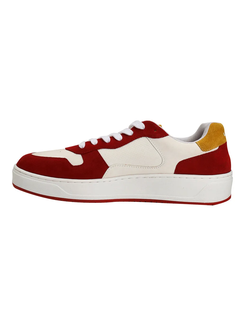 Men's Red Colorblock Sneakers Flexible Sole