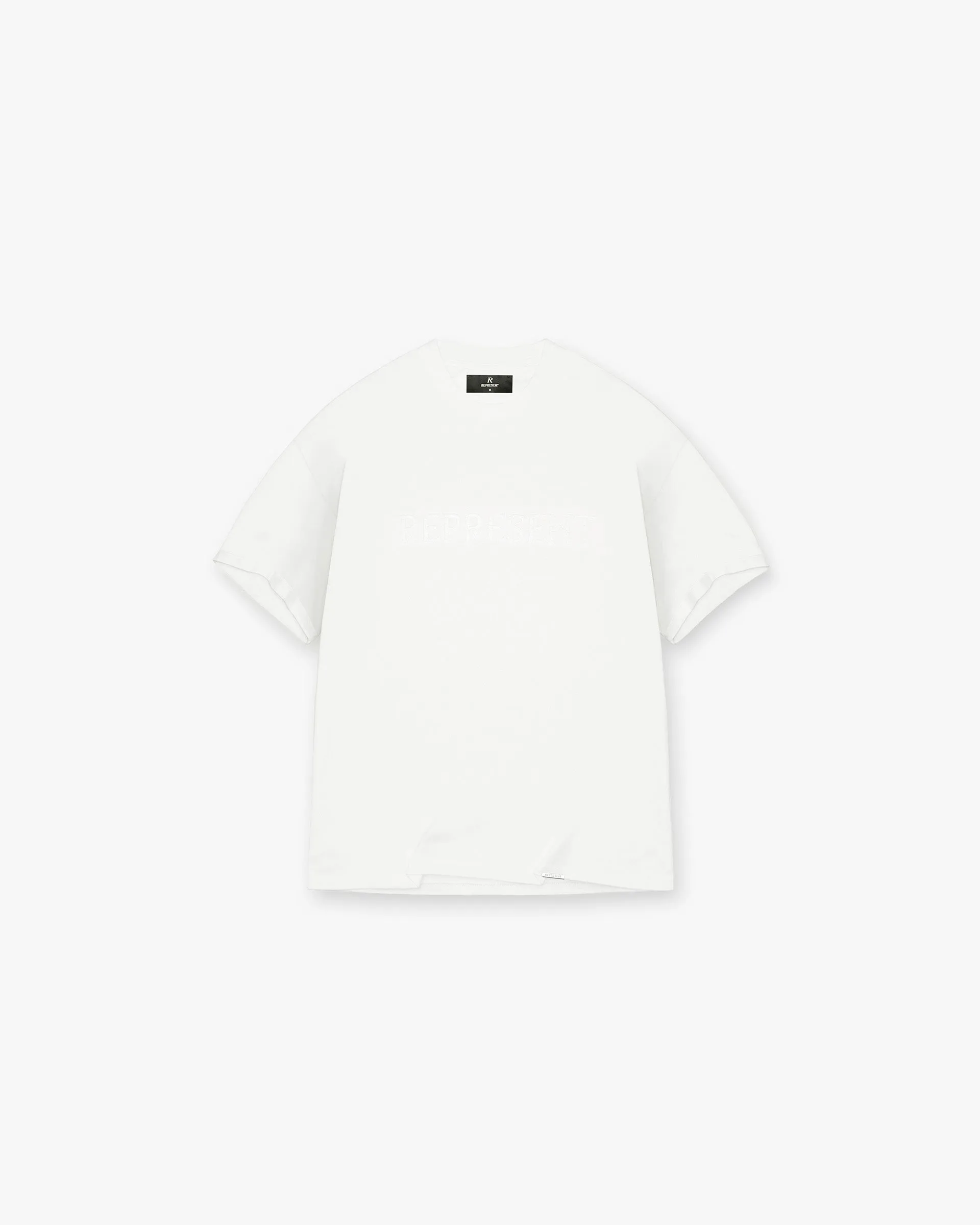 Fun and Comfortable Serif Logo T-Shirt - Flat White