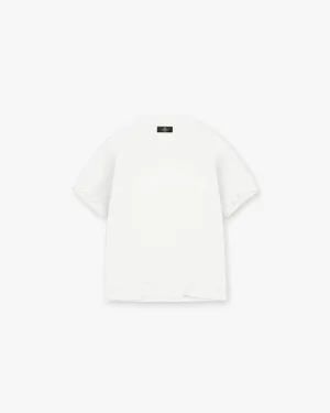 Fun and Comfortable Serif Logo T-Shirt - Flat White
