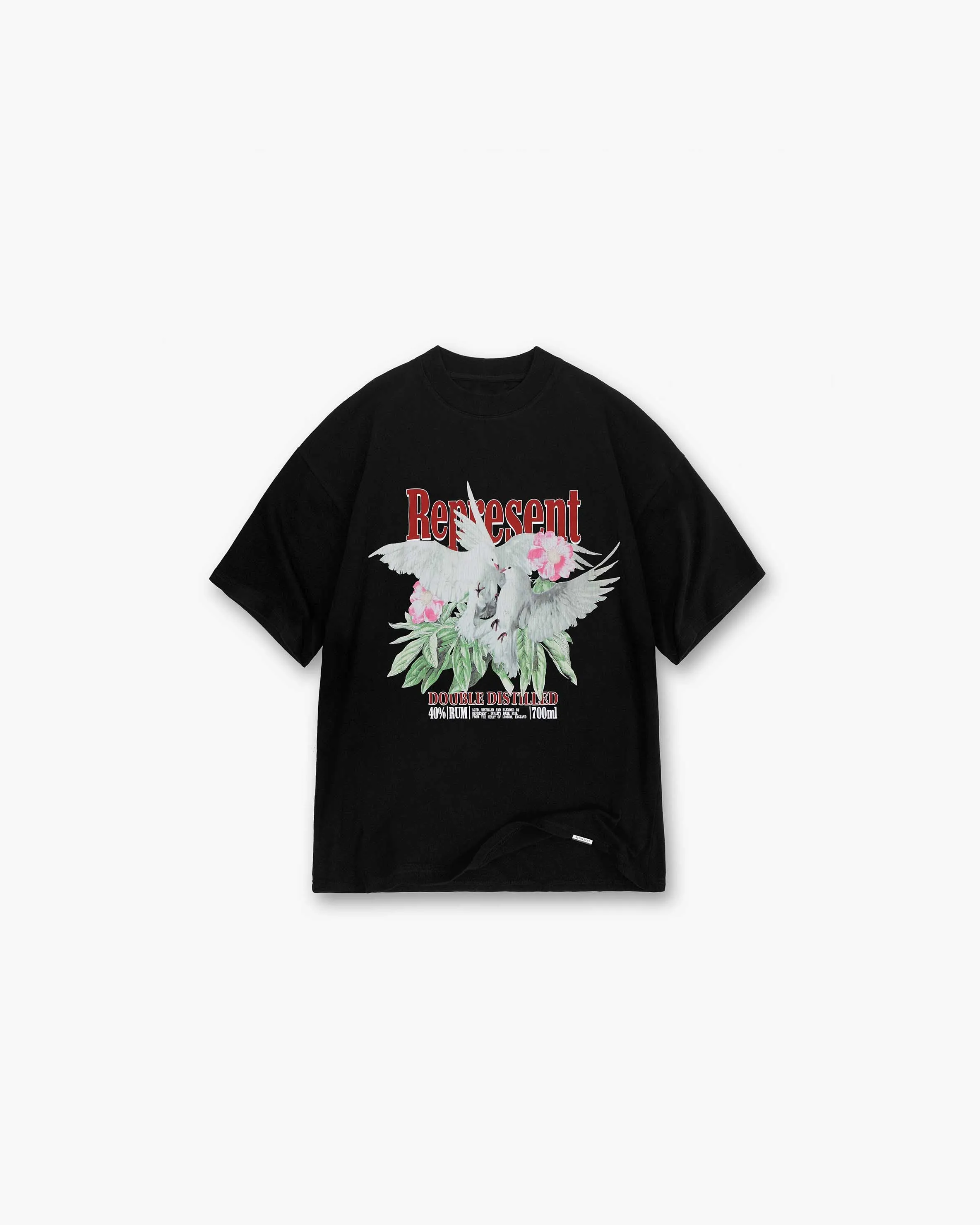 Lightweight Fabric Sport Layer Fit Double Distilled T-Shirt - Off Black