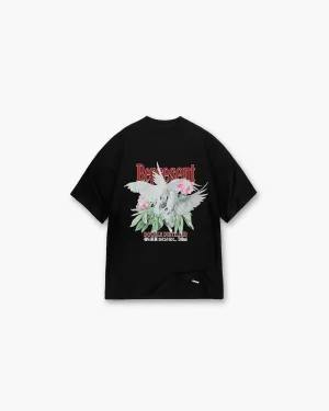 Lightweight Fabric Sport Layer Fit Double Distilled T-Shirt - Off Black