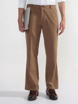 Men's Brown Relaxed Fit Korean Trousers Everyday Comfort