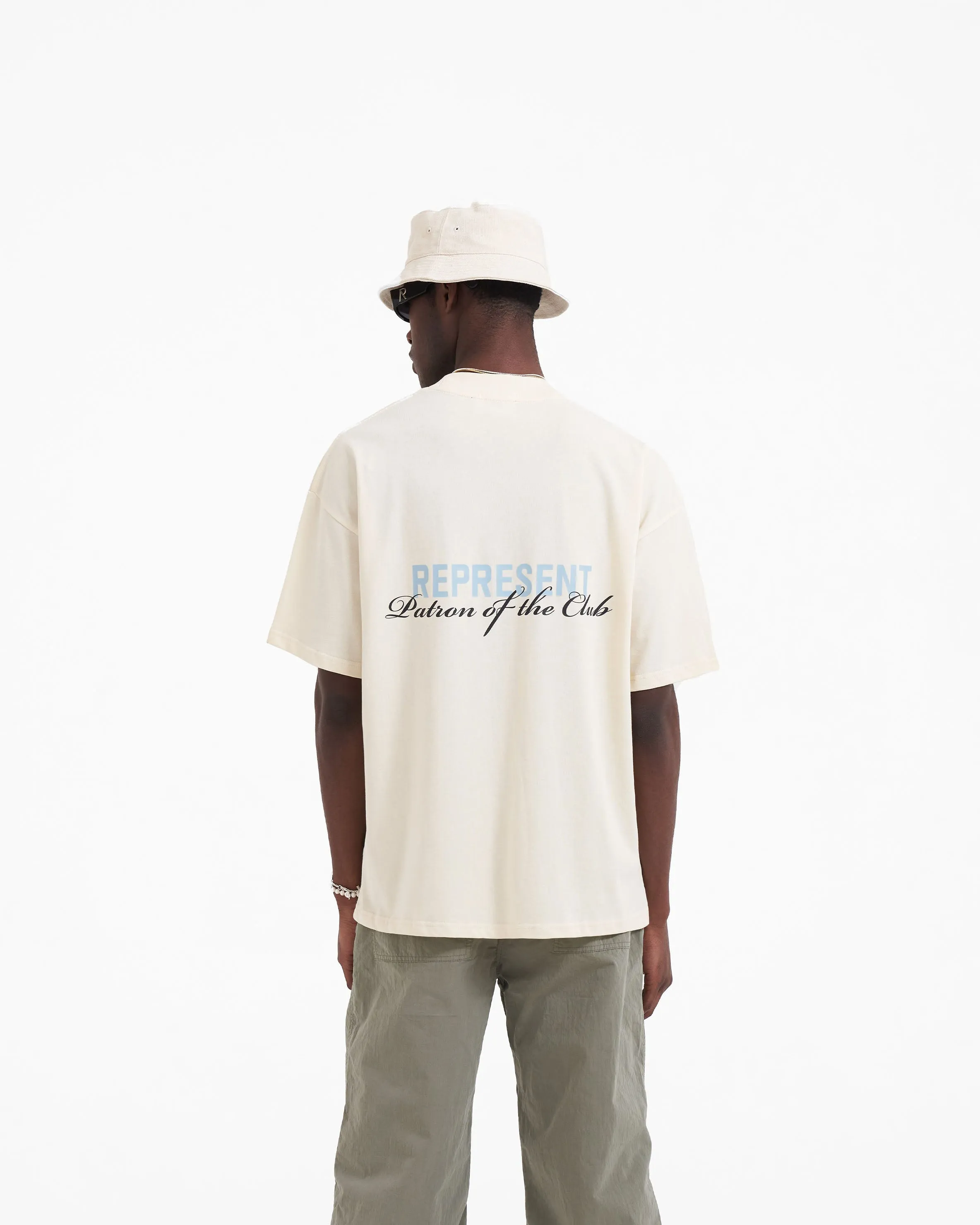 SoftTouchFinish BreathableMeshLining Patron Of The Club T-Shirt - Buttercream Powder Blue