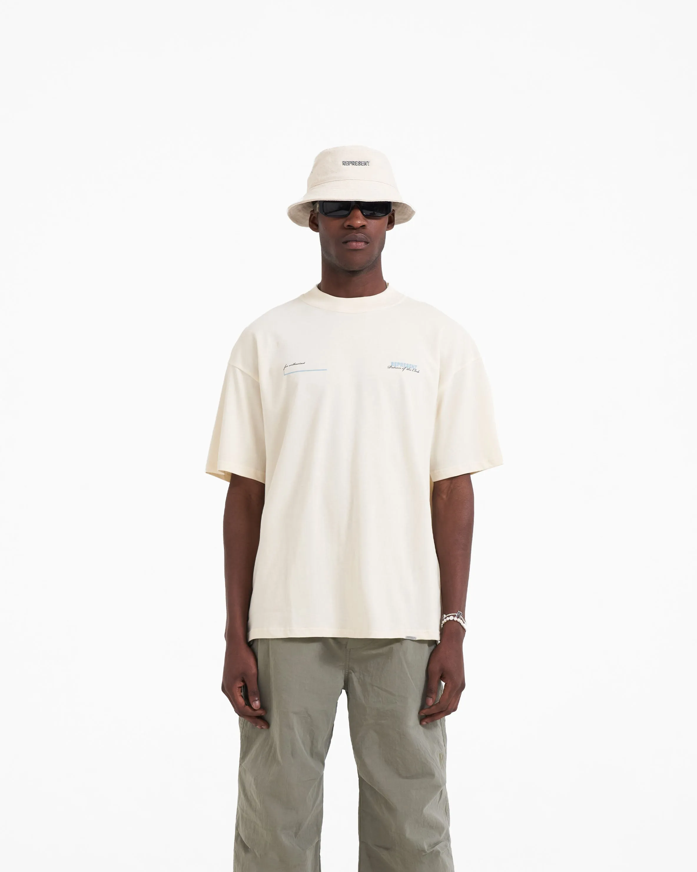 Light and Breathable All Day Comfort Patron Of The Club T-Shirt - Buttercream Powder Blue