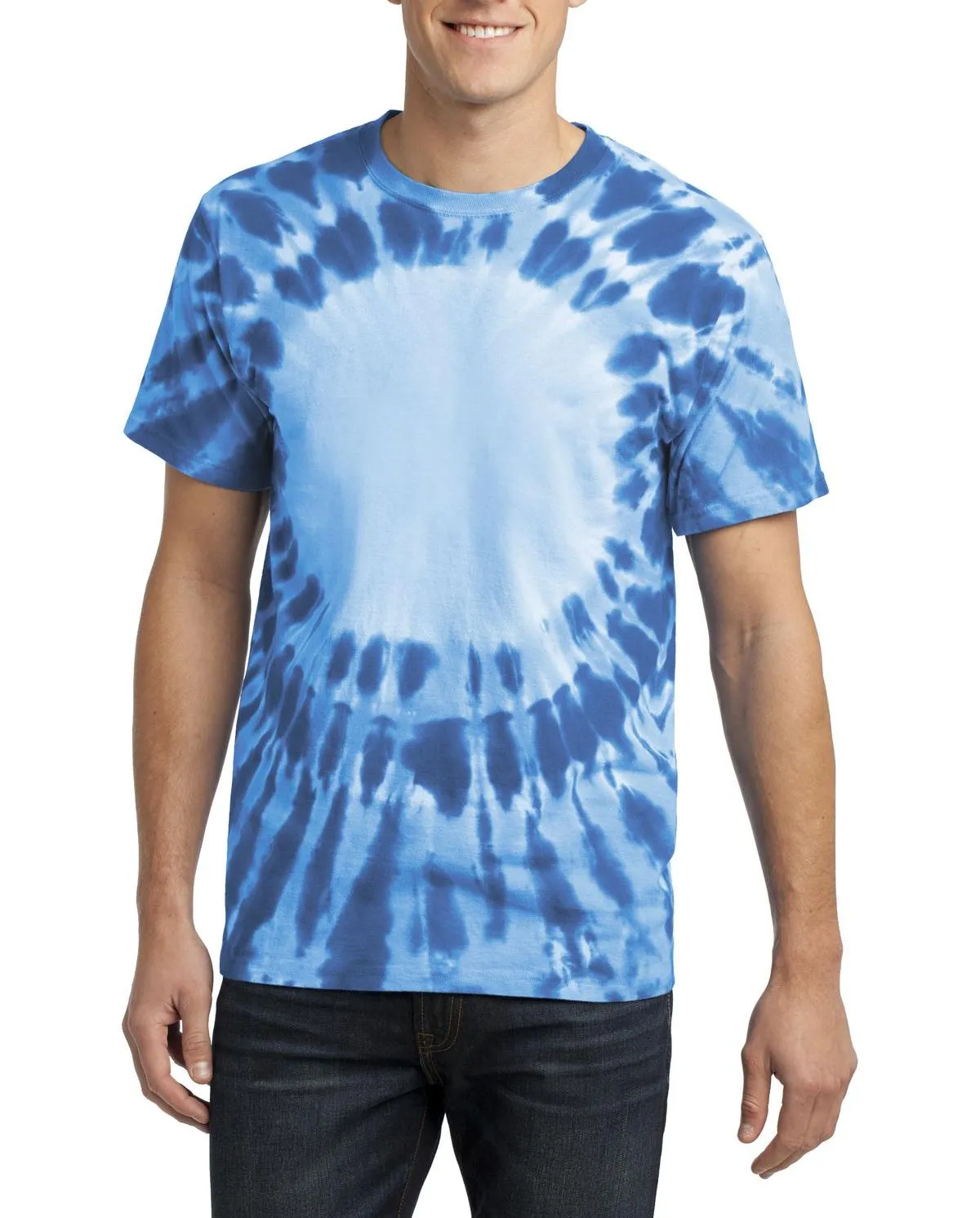 JustBlanks Men's Short Sleeve Tie-Dye T-Shirt - Window Pattern Cozy and Comfortable SlimFitDesign