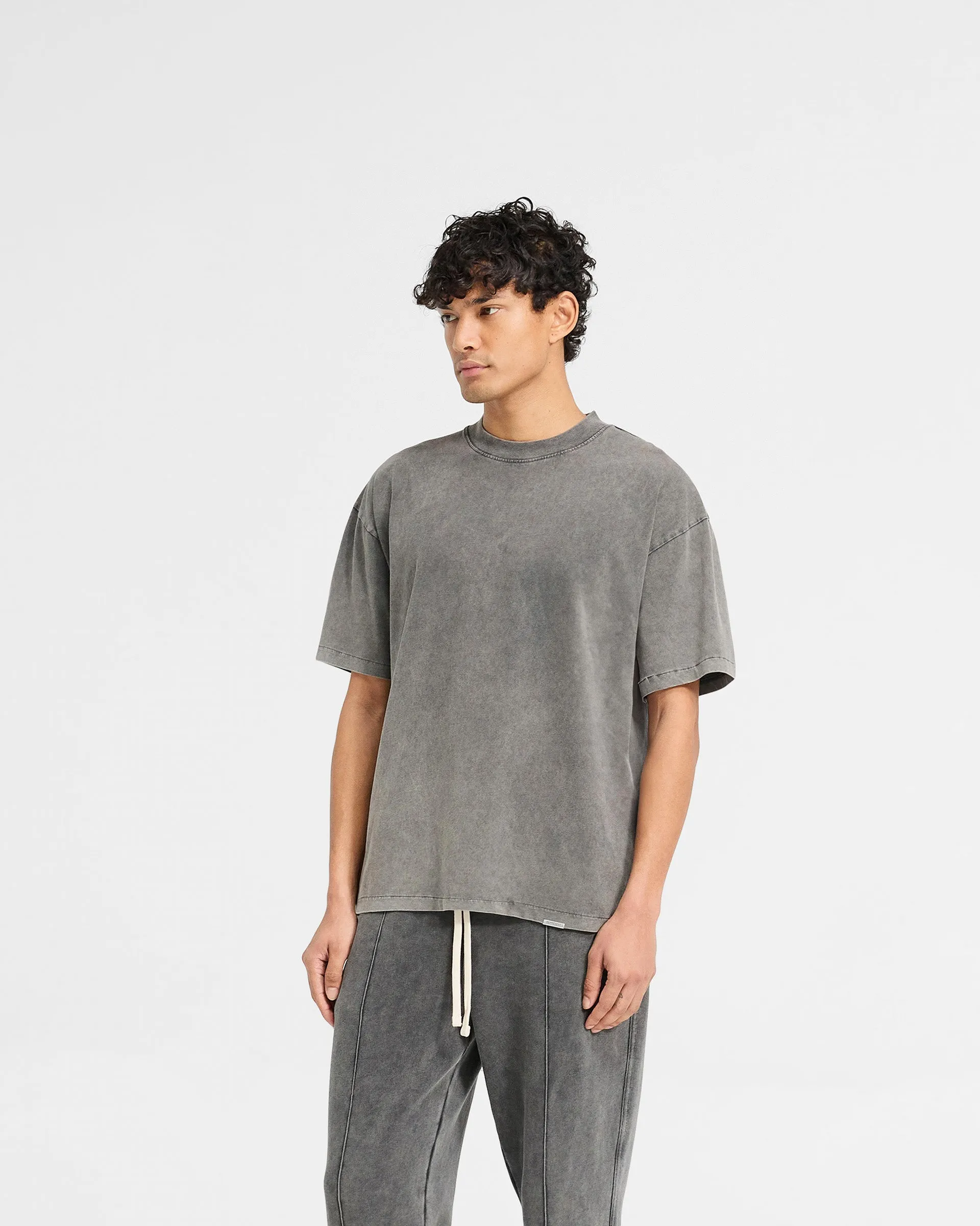 Soft and Light Wear Initial Oversized T-Shirt - Vintage Grey