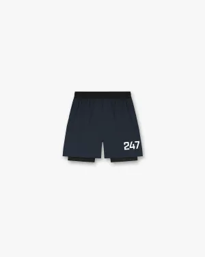247 Trail Short - Navy Day Out Versatile Layering Capability