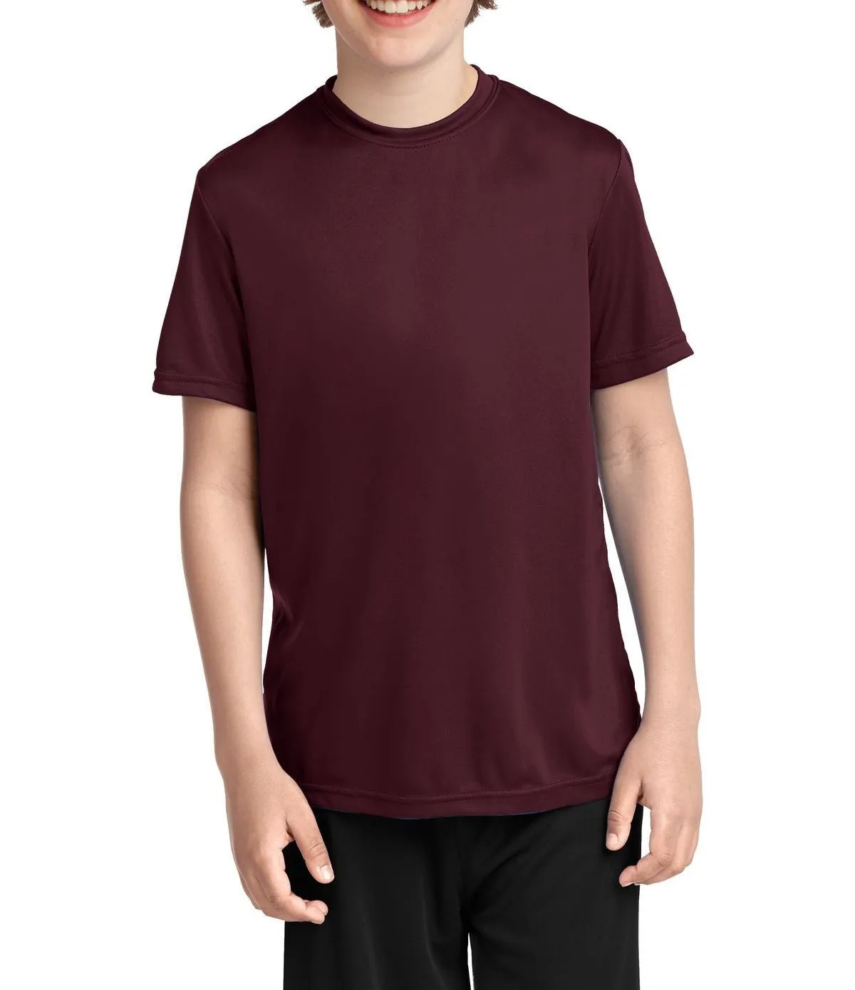 futuristic JustBlanks Youth Short Sleeve Performance Crew Neck T-Shirt