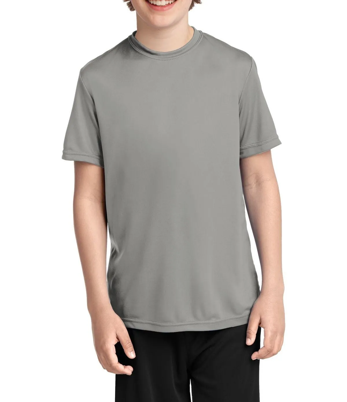 Seasonal Comfort Style AntiPillingTreatment JustBlanks Youth Short Sleeve Performance Crew Neck T-Shirt