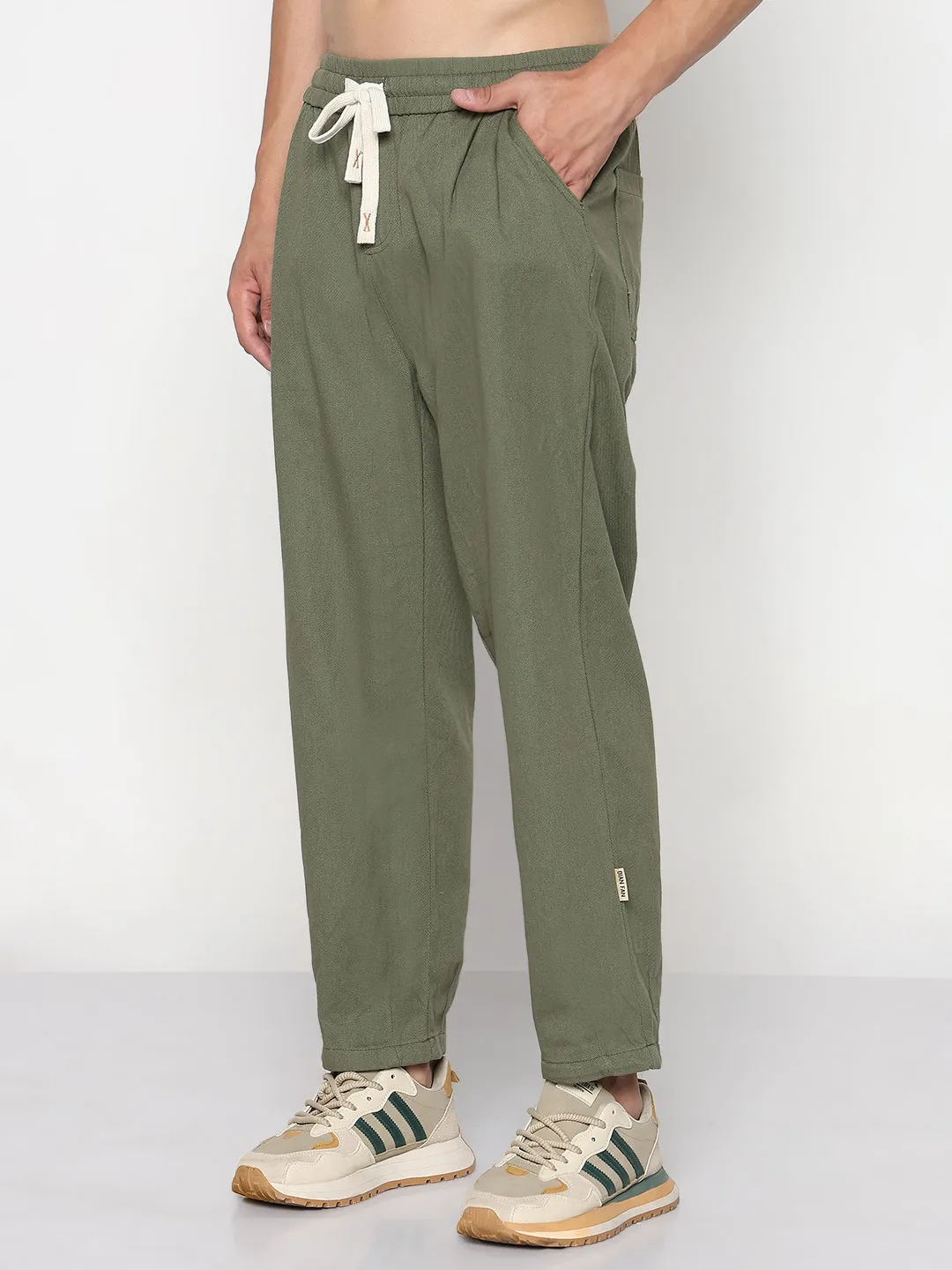 Men's Olive Relaxed Fit Trouser Heat Control