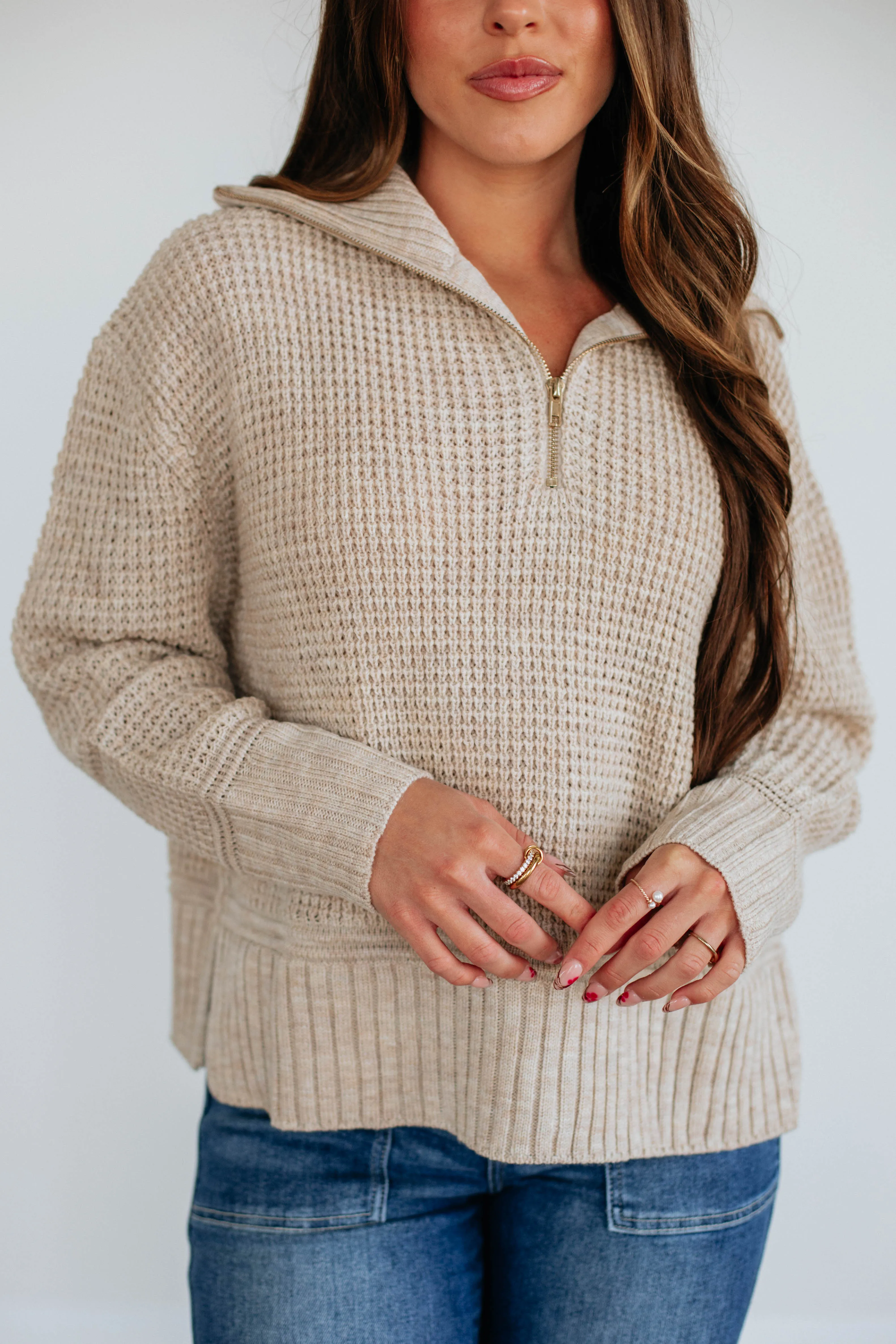 Jennie Knit Sweater Ventilation Panel Design