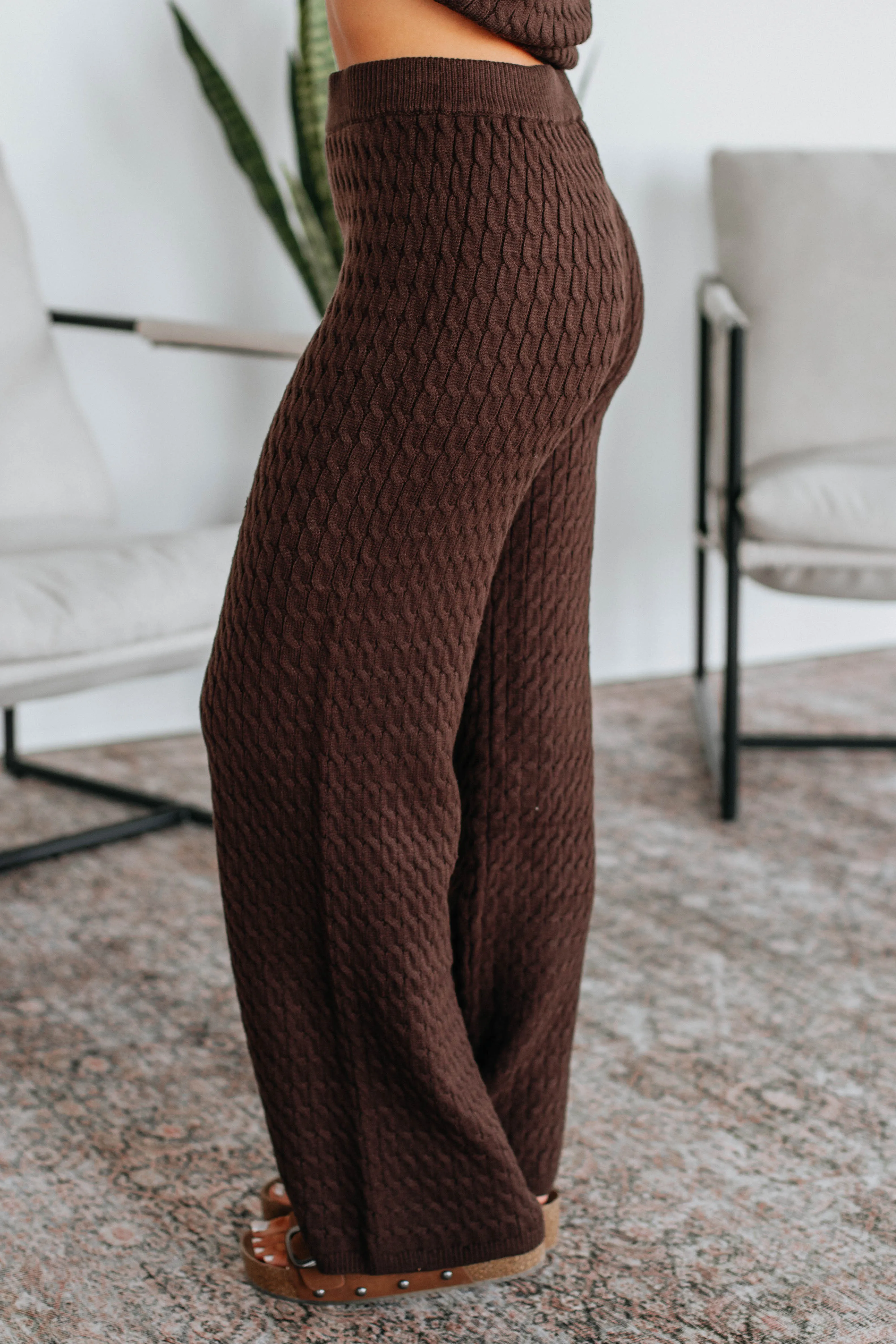 Compressed Stitch Essential Look Ellarah Knit Pants