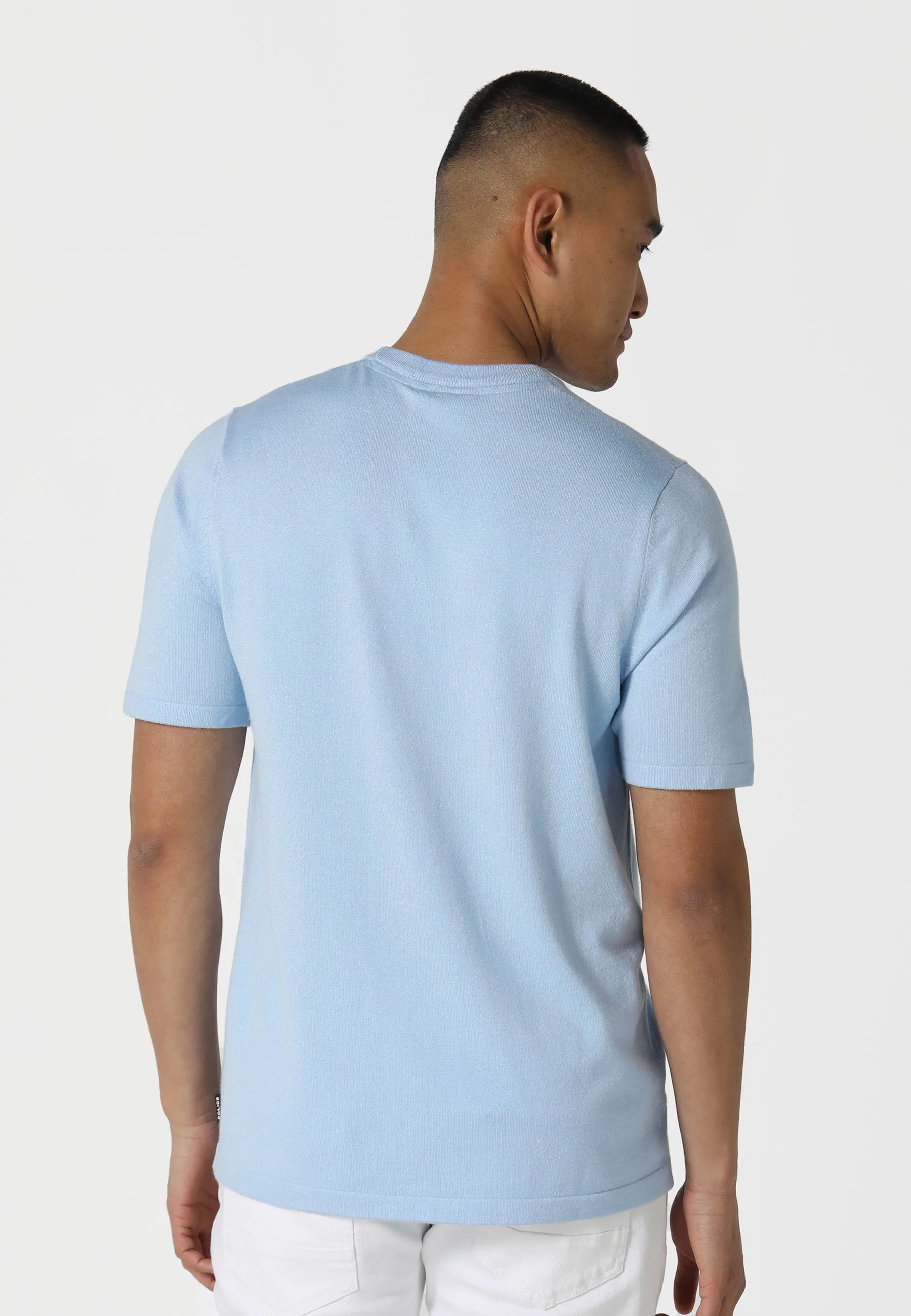 Casual Fit Filler Oceanic Blue Knitted T-Shirt