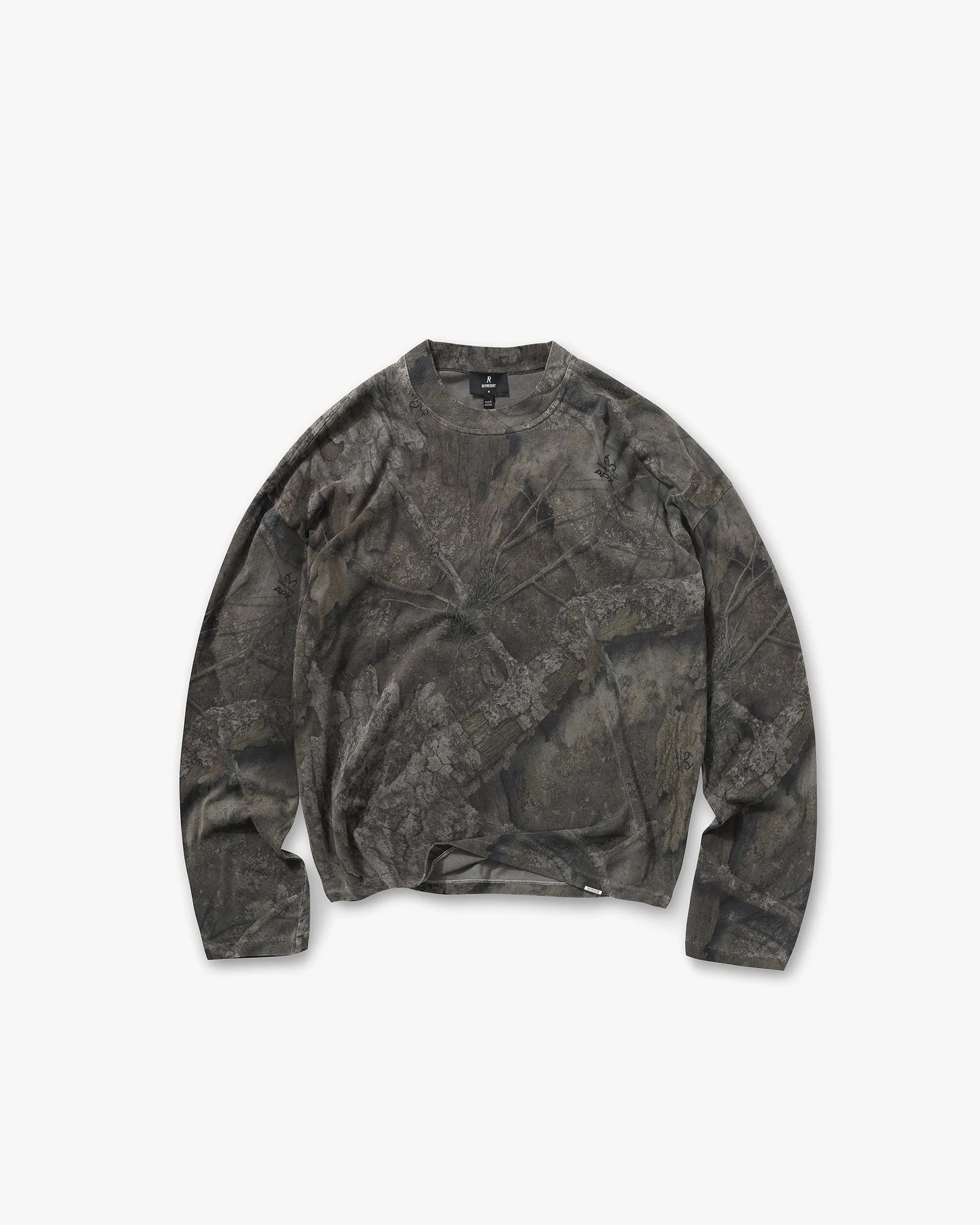 Initial Overdye Realtree? Long Sleeve T-Shirt - Overdyed Black Sustainable production