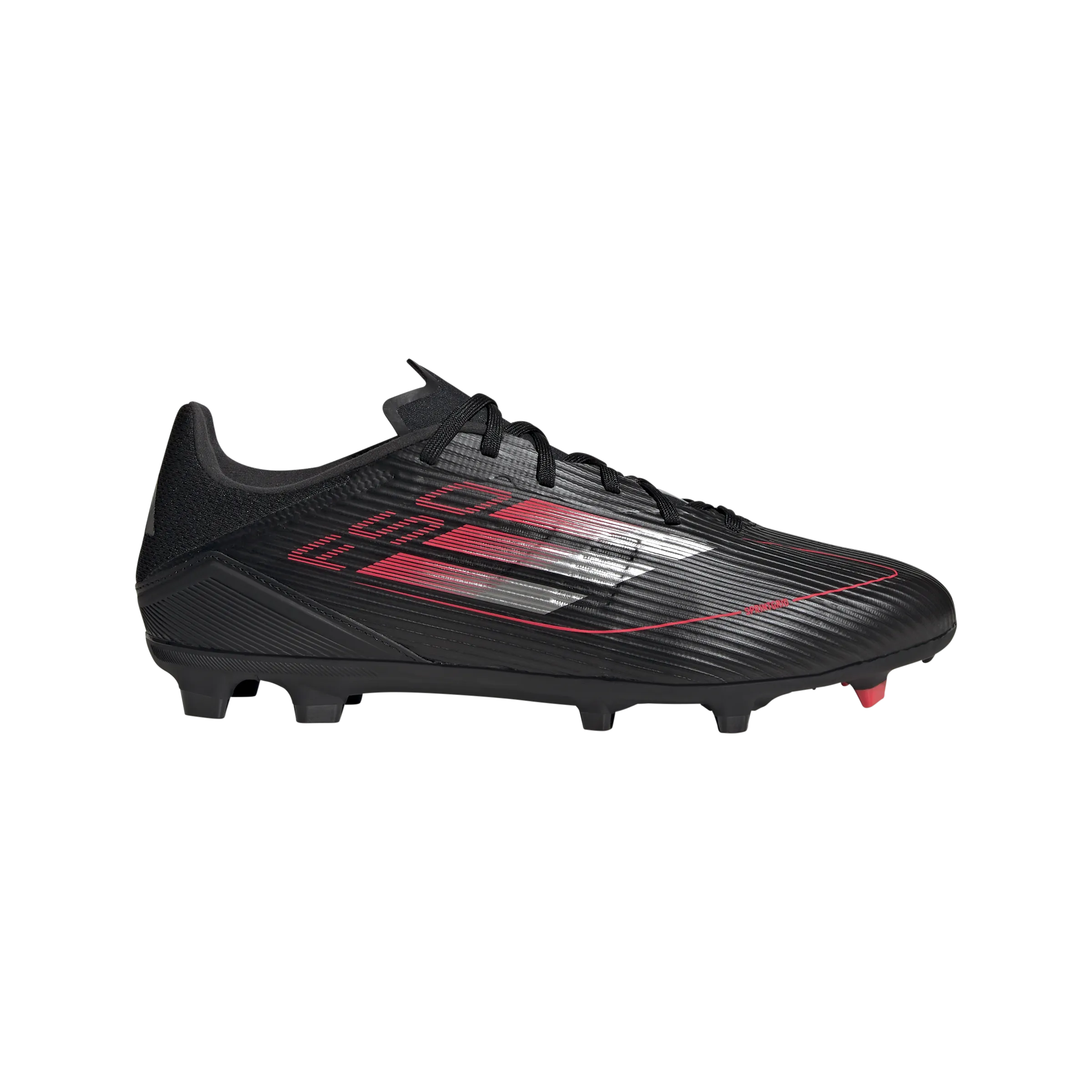Breathable mesh Fashionable Shoes adidas F50 LEAGUE Firm/Multi-Ground Soccer Cleats | Core Black-Iron Metallic-Lucid Red | Men's
