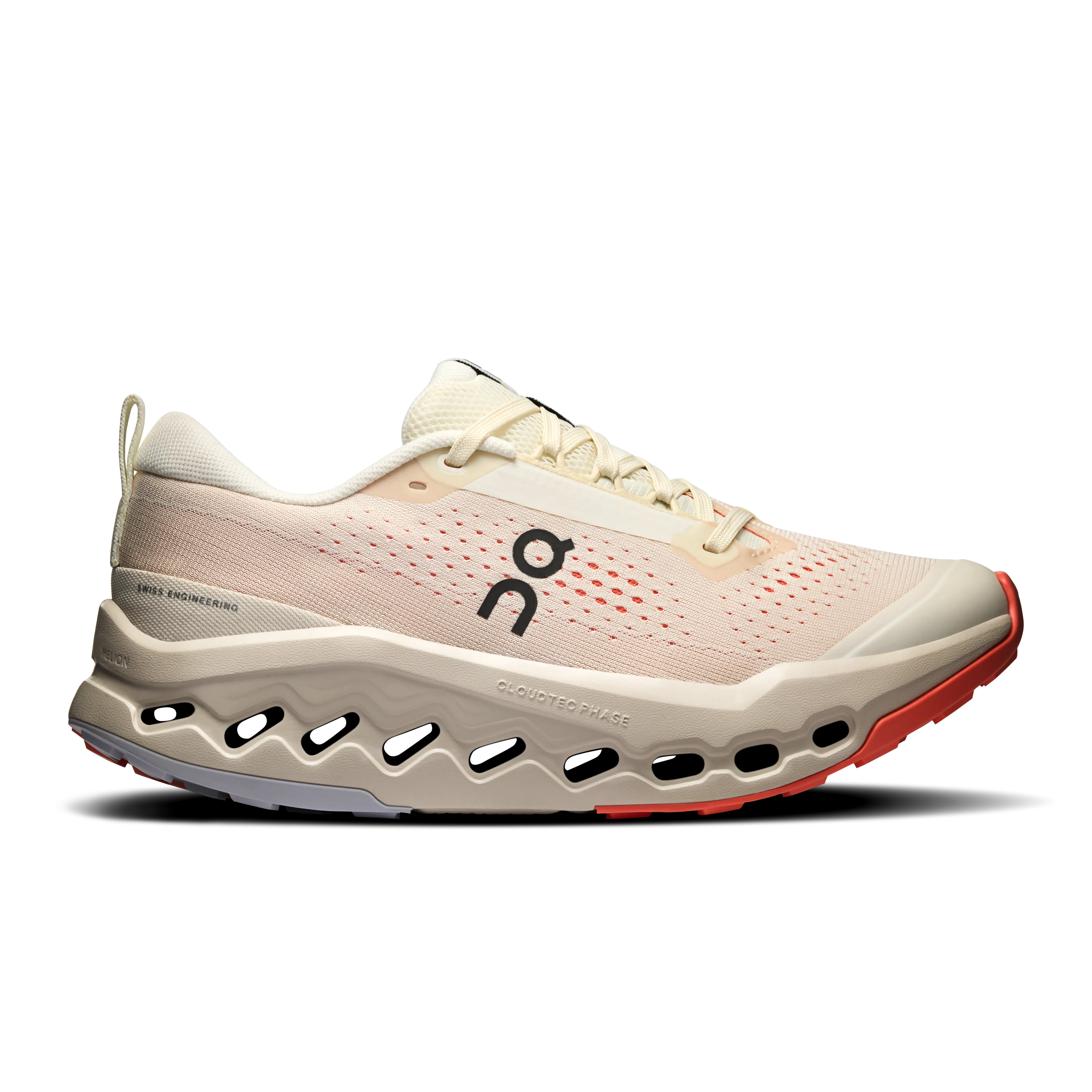 On Running Cloudsurfer Trail 2 Ivory SalmOn Running (Women'S) Comfortable Fit Around Heel