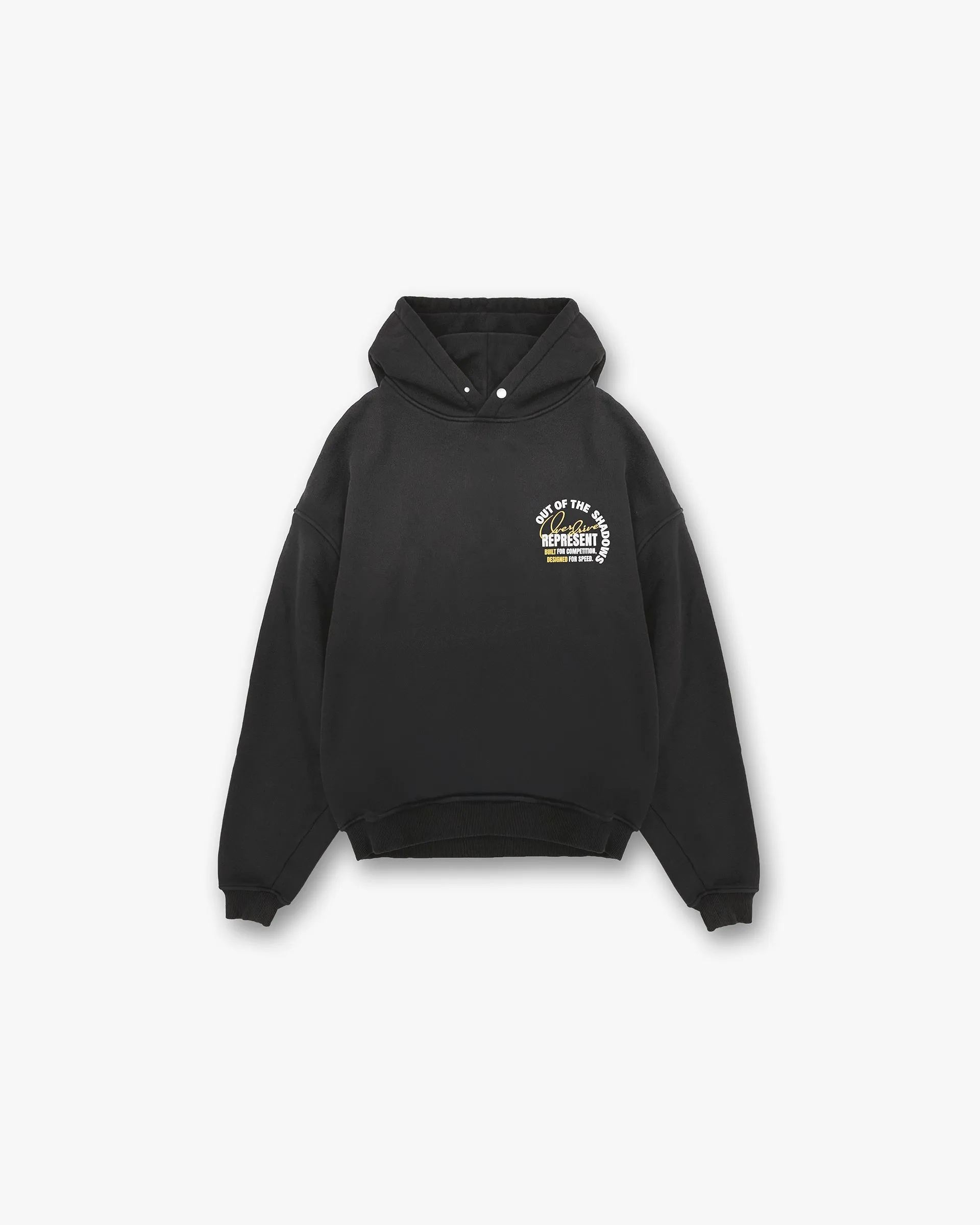 Out Of The Shadows Hoodie - Stained Black Casual Vibe appropriate for parties