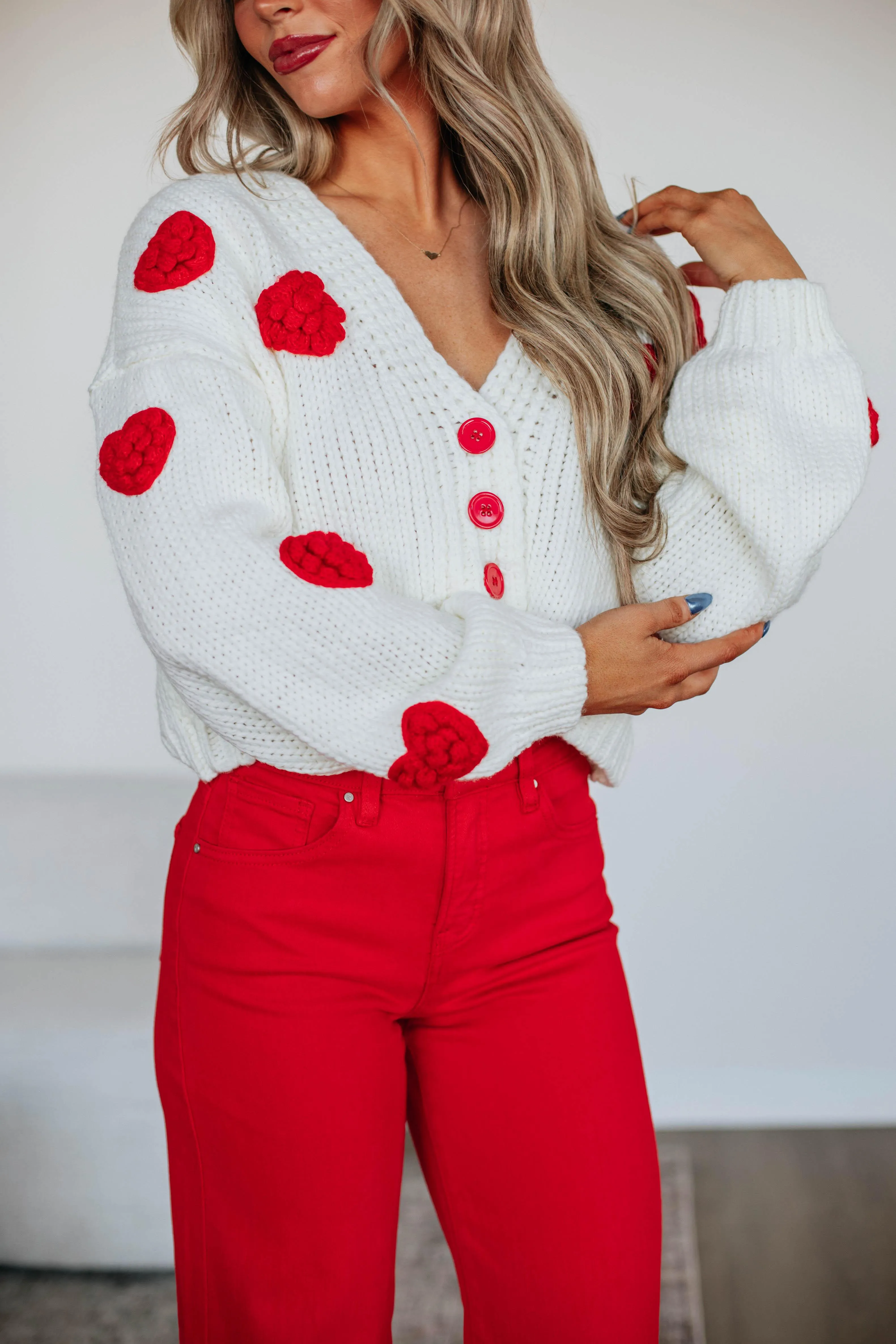 Lilia Cardigan - Ivory Cozy Interior Fleece HeatTrapping Fibers