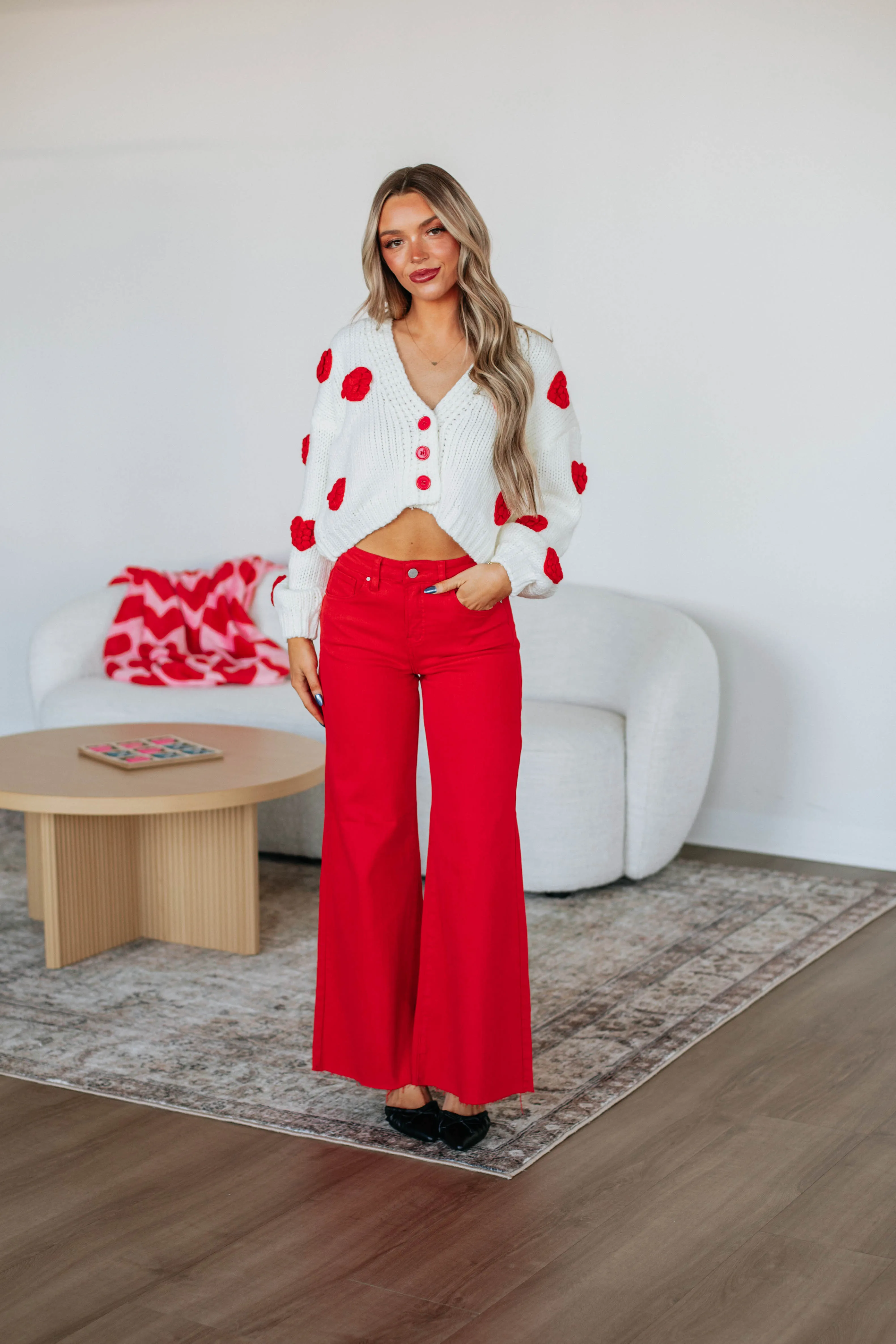 Daily Comforted Cozy Fleece Lilia Cardigan - Ivory