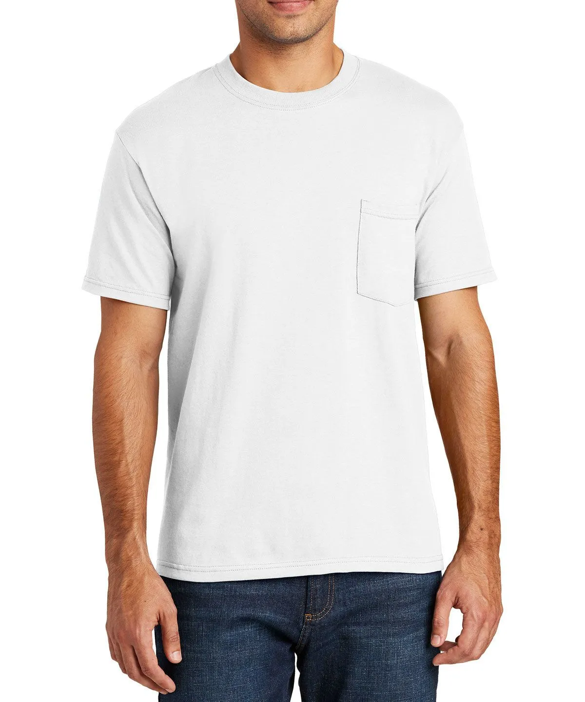 JustBlanks Men's Short Sleeve All-American Pocket T-Shirt semi-formal style Cozy Fit