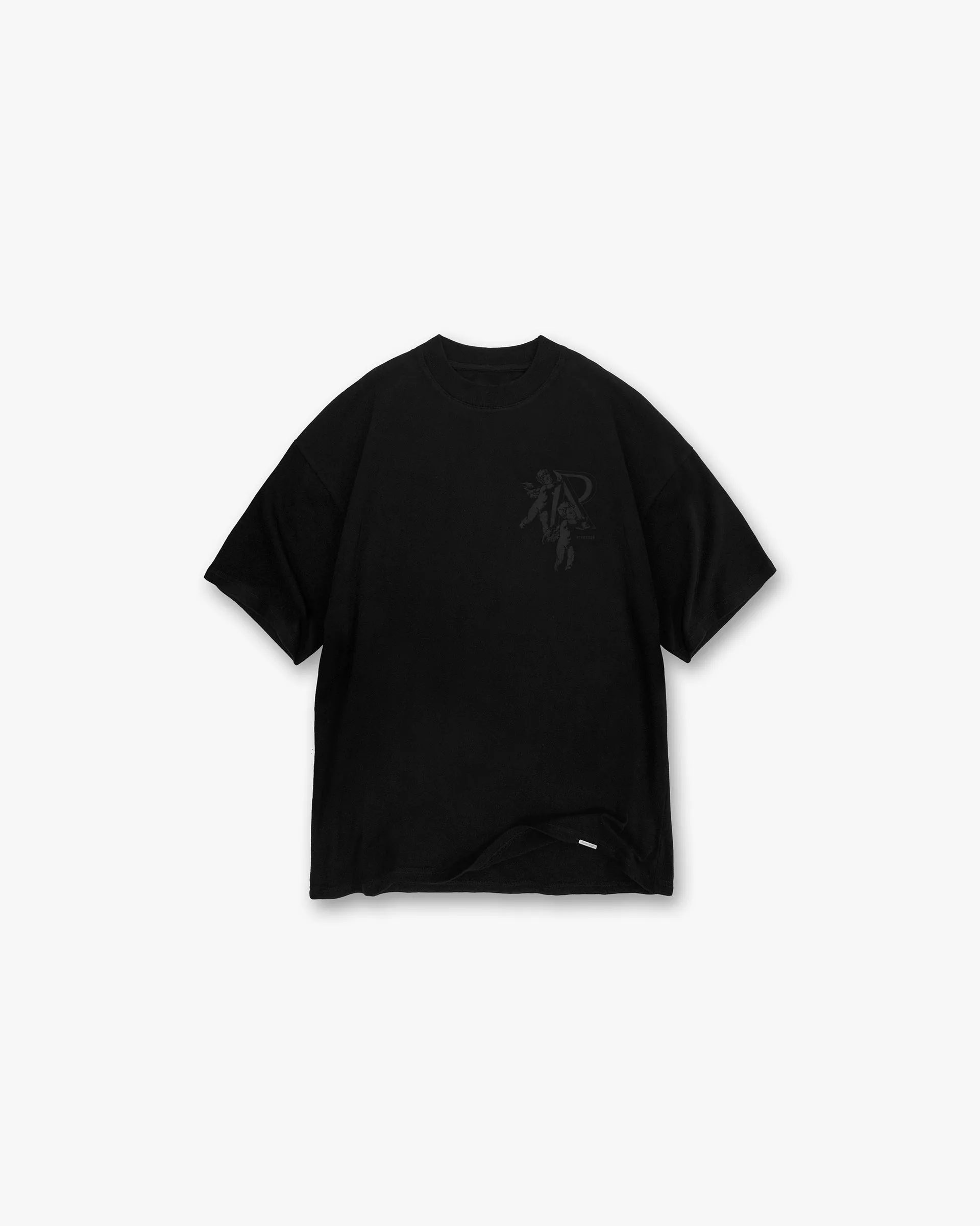 Breezy Comfort Cherub Initial T-Shirt - Black