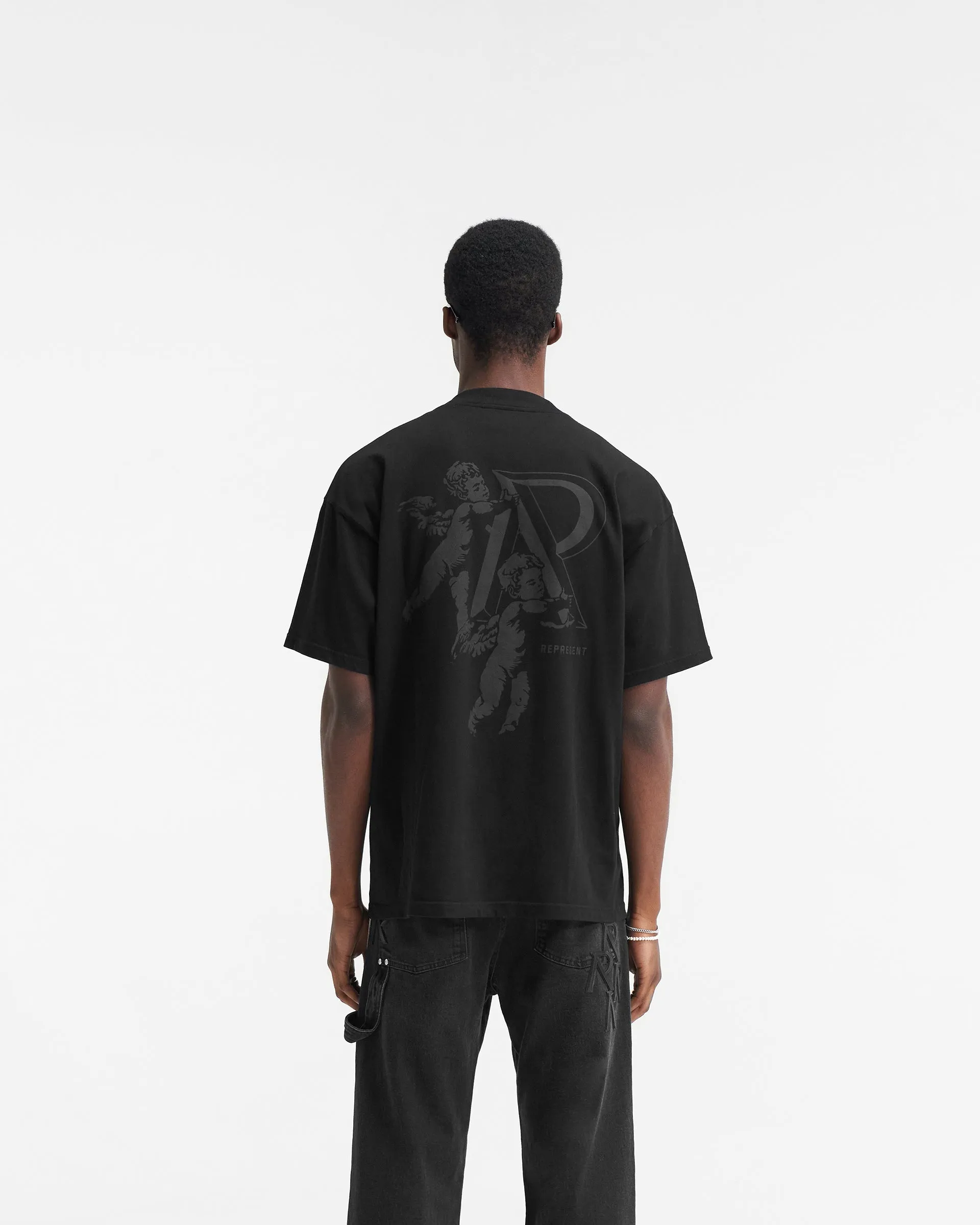 Cherub Initial T-Shirt - Black Indoor Comfort