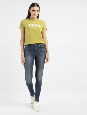 Women's Blue Shaping Wide Leg Fit High Rise Jeans Eco Certified Textile Standards