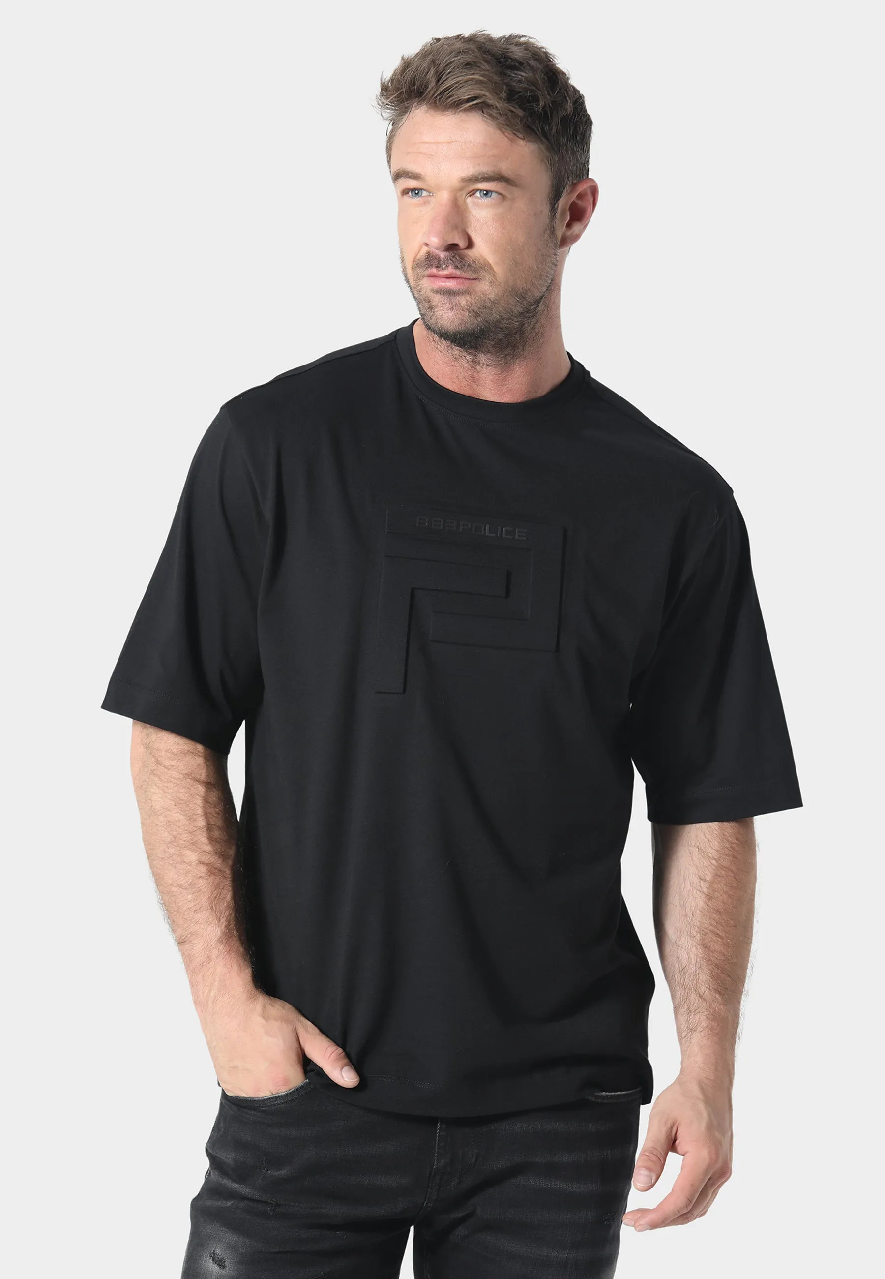 Embo Black T-Shirt No-Fuss Design