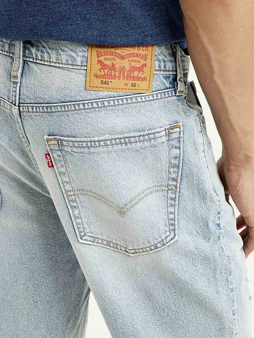 Move Friendly Men's Light Blue Tapered Shorts