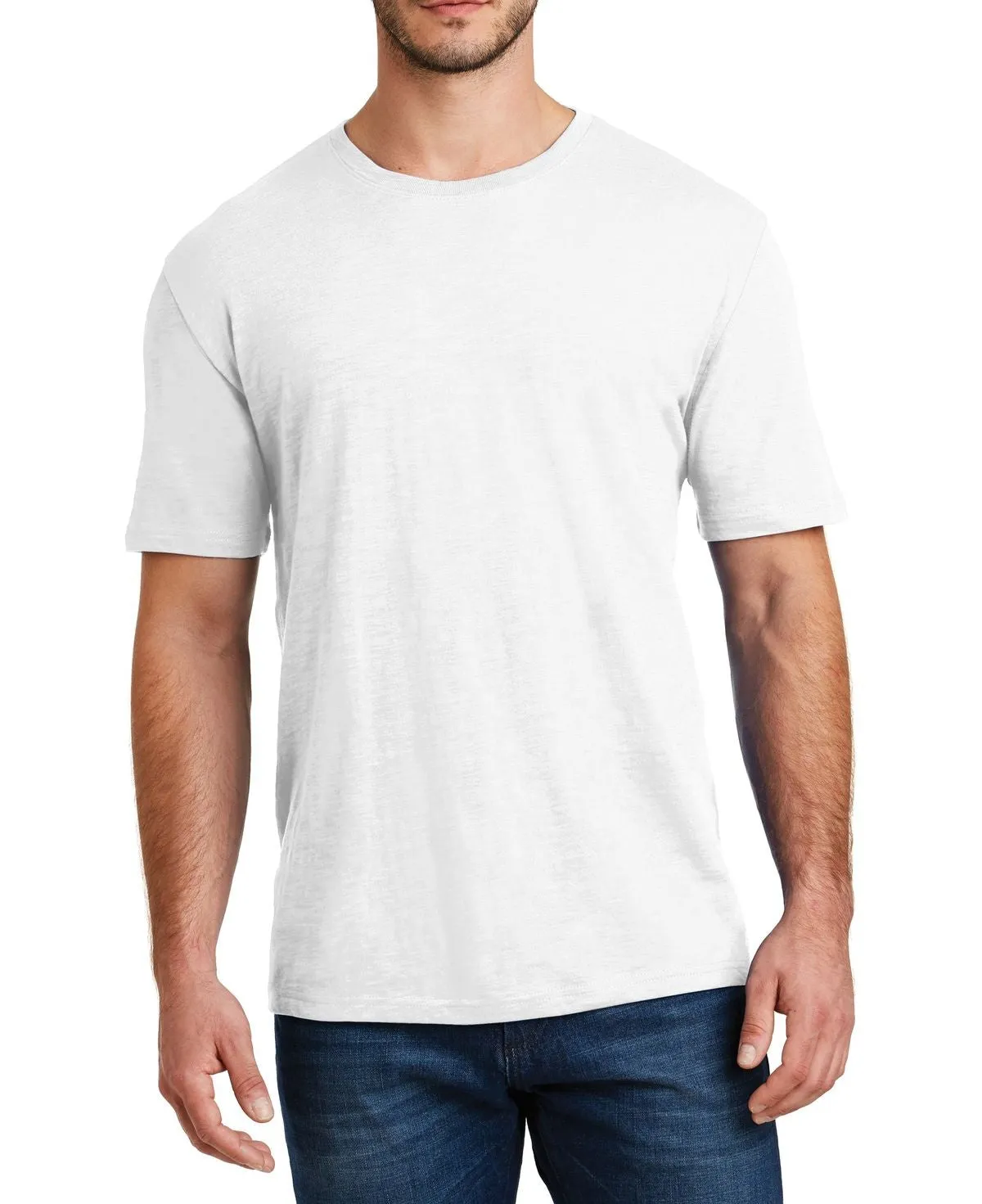 JustBlanks Men's Short Sleeve Super Slub Crew Neck Cotton Tee Comfortable Look Sporty Style