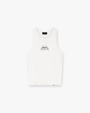 Subtle Logo Placement Represent X Metallica Local Crew Vest - Flat White