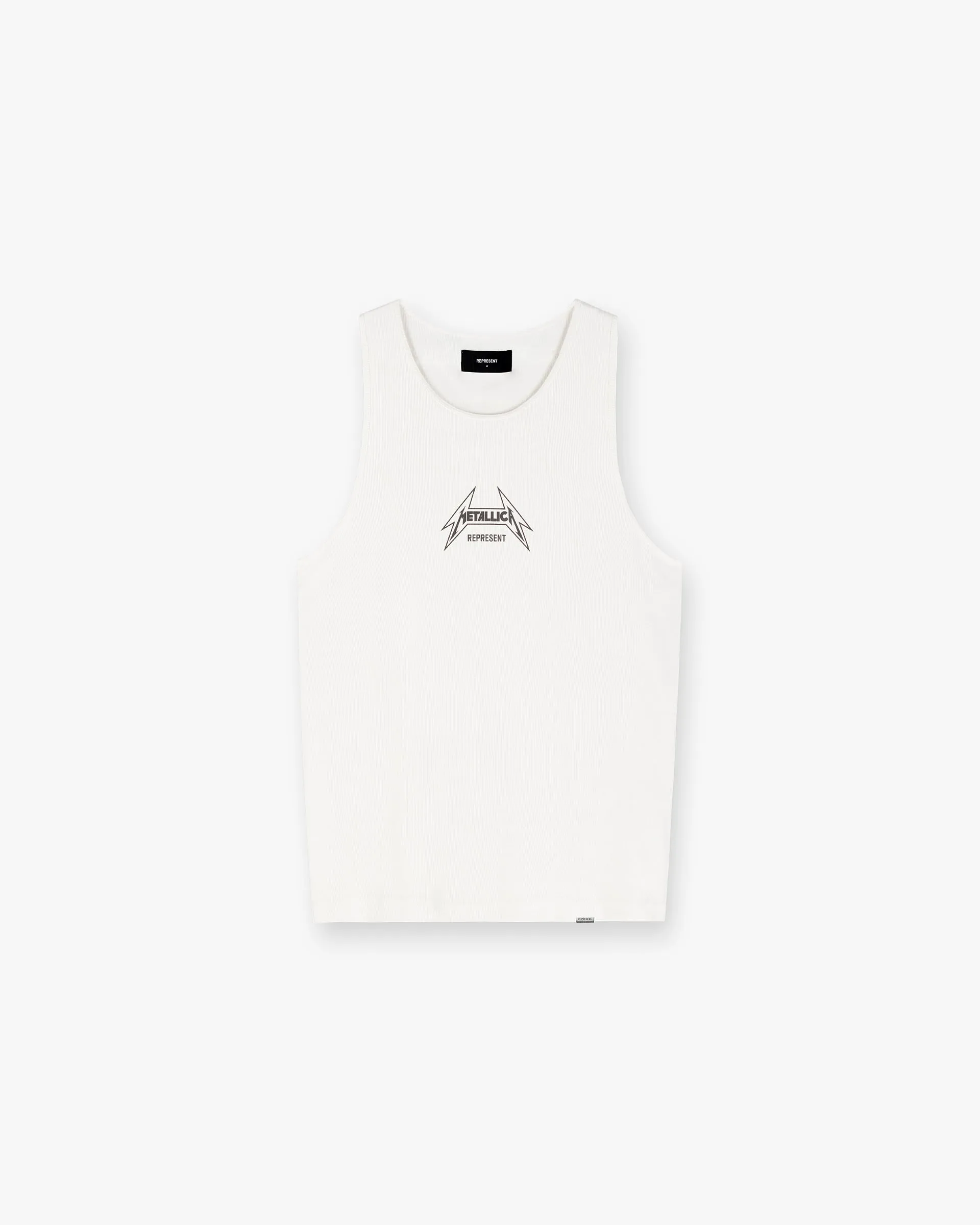 Subtle Logo Placement Represent X Metallica Local Crew Vest - Flat White