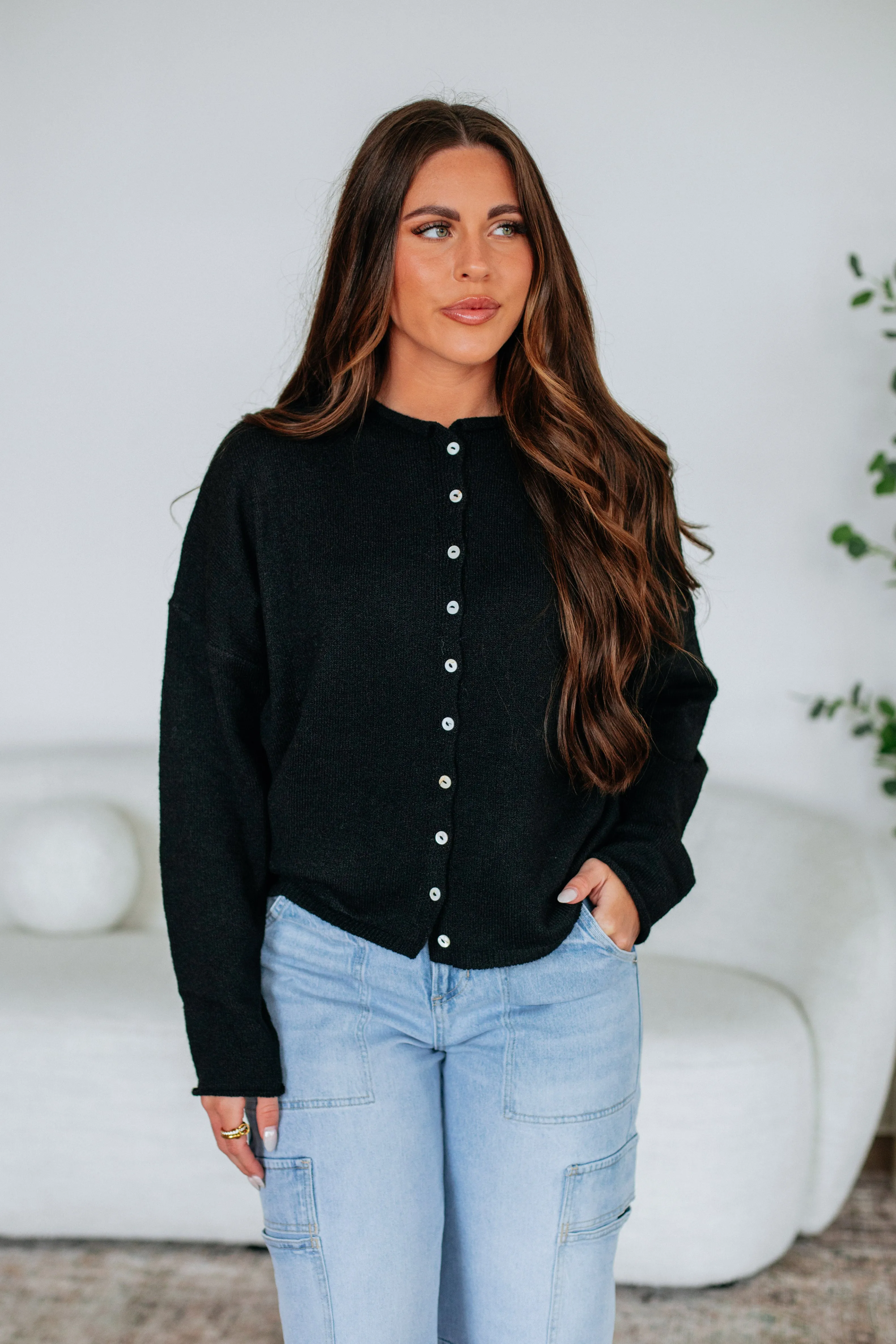 Brooke Cardigan - Black MultiDirectional Flexibility Weekend Style