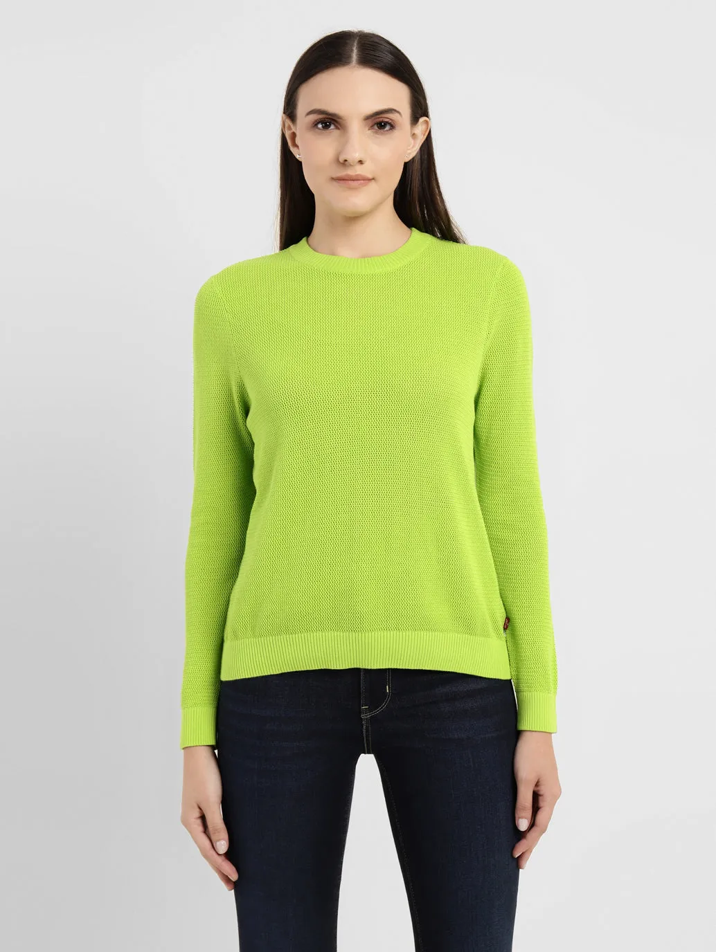 Lightweight Layer Women's Solid Round Neck Sweater