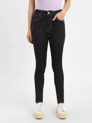 Perfect Waistband Women's 721 Navy Blue Skinny Fit High Rise Jeans