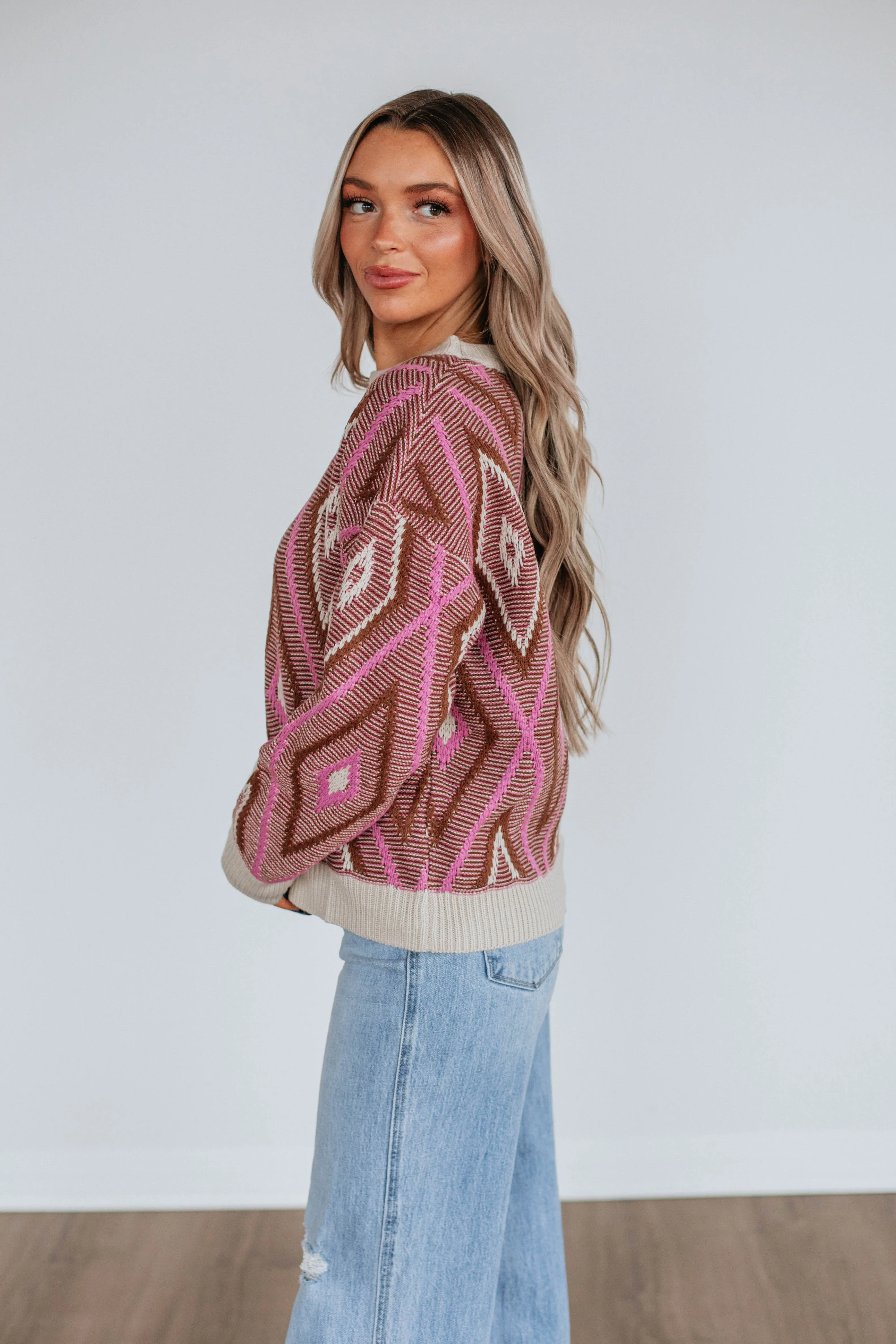 Sheena Knit Sweater - Chocolate Mix Day To Night