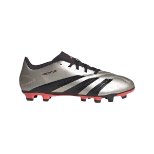 adidas Predator Club Multi-Ground Soccer Cleats | Platinum Metallic-Core Black-Turbo | Men's Mesh Upper