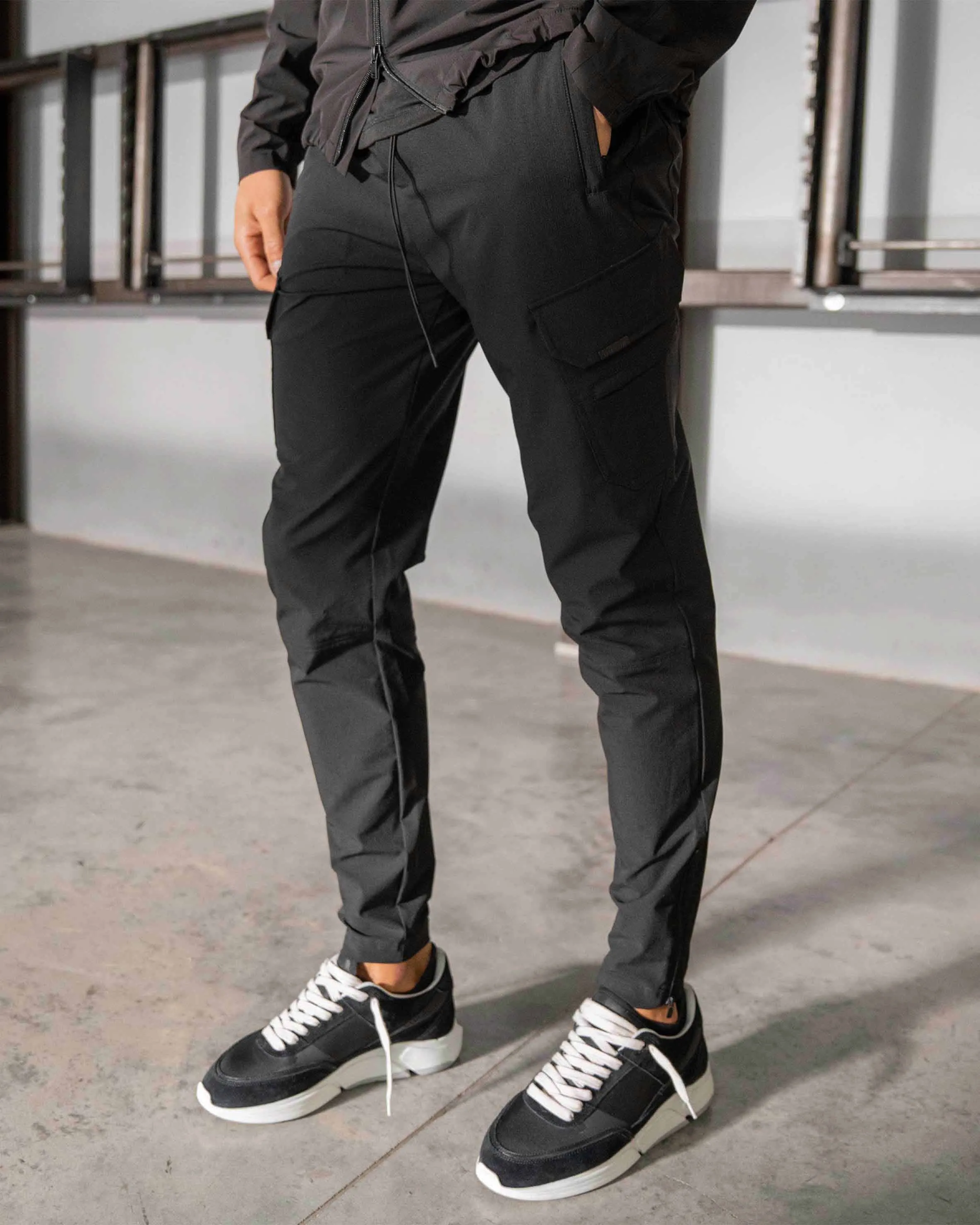 247 Zip Pant - Black Sport Fit Layering Comfort