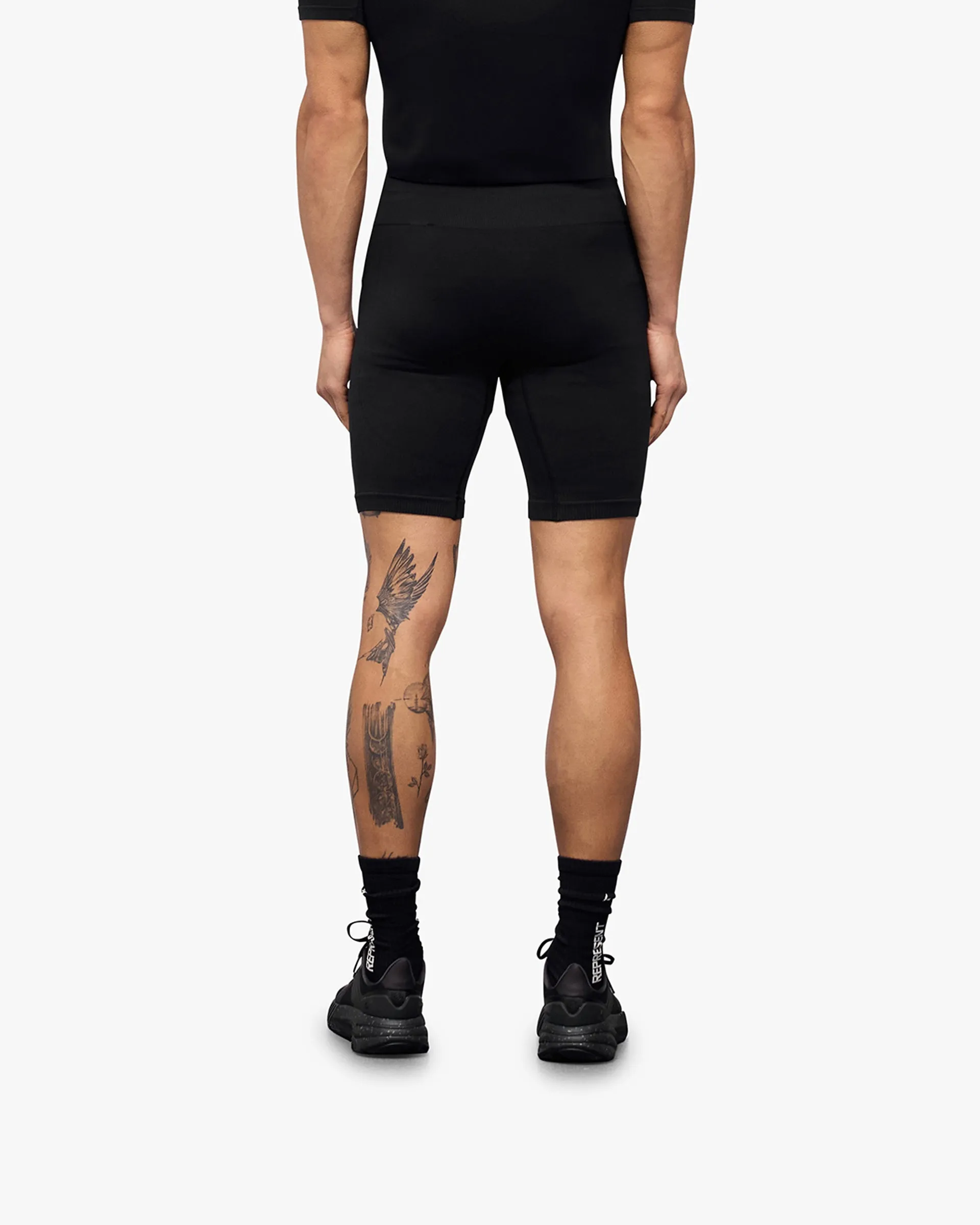 247 DNA Seamless Shorts - Black ElasticHem